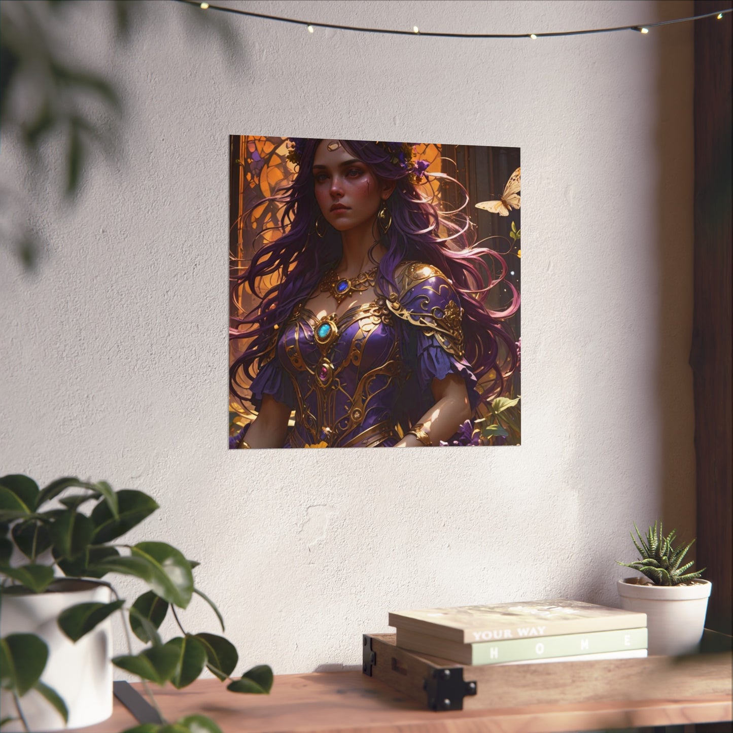 Fantasy Purple Lady Fine Art Poster