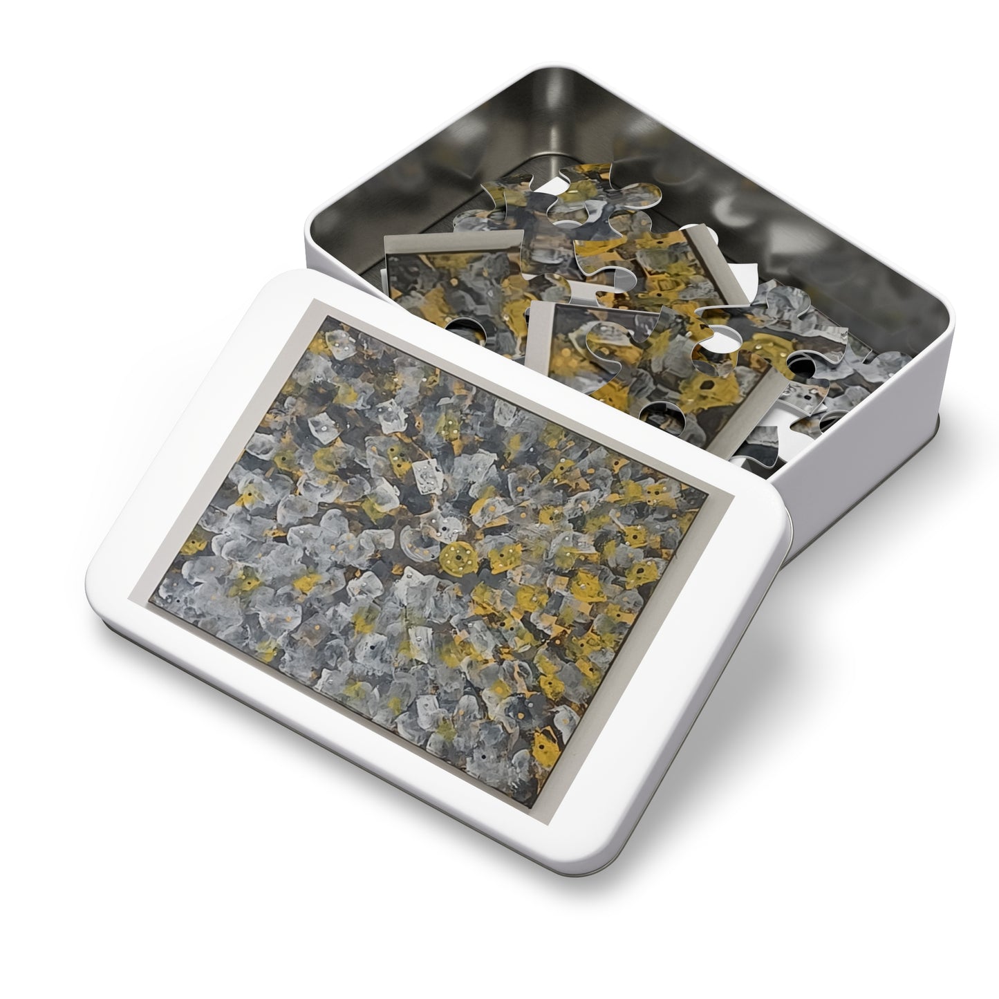 YELLOW  30 - 2000 piece Abstract Puzzle with Tin.