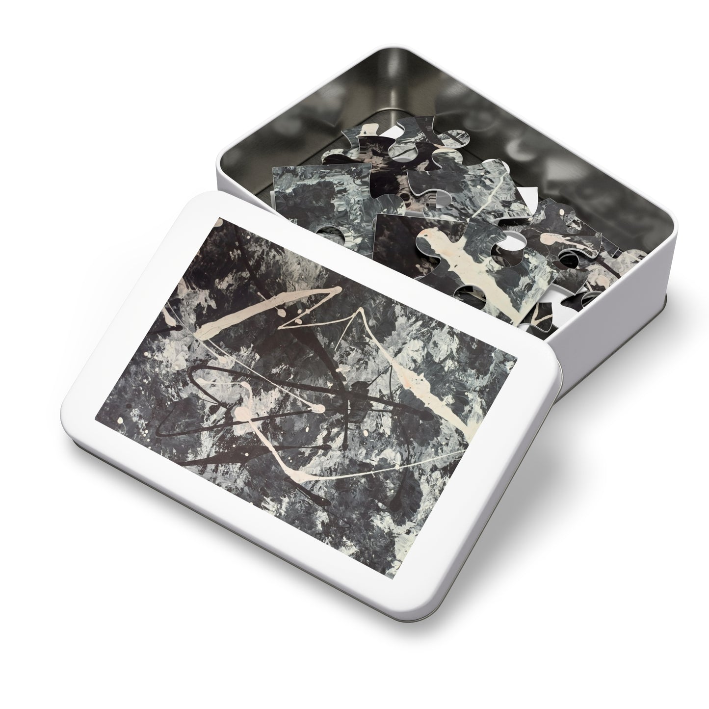Abstract Black & White Jigsaw Puzzle with Tin - Upto 2000 pieces