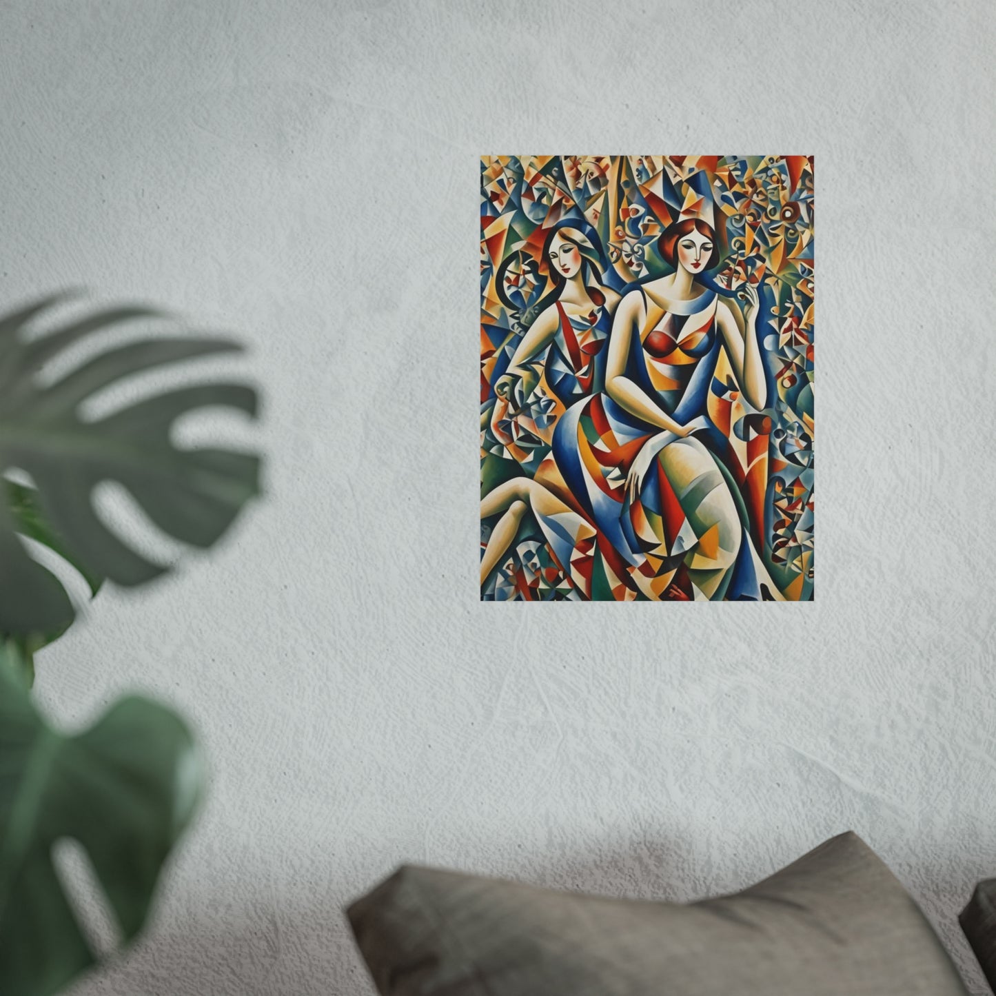 Cubiod 2 ladies Glicée Poster various sizes.