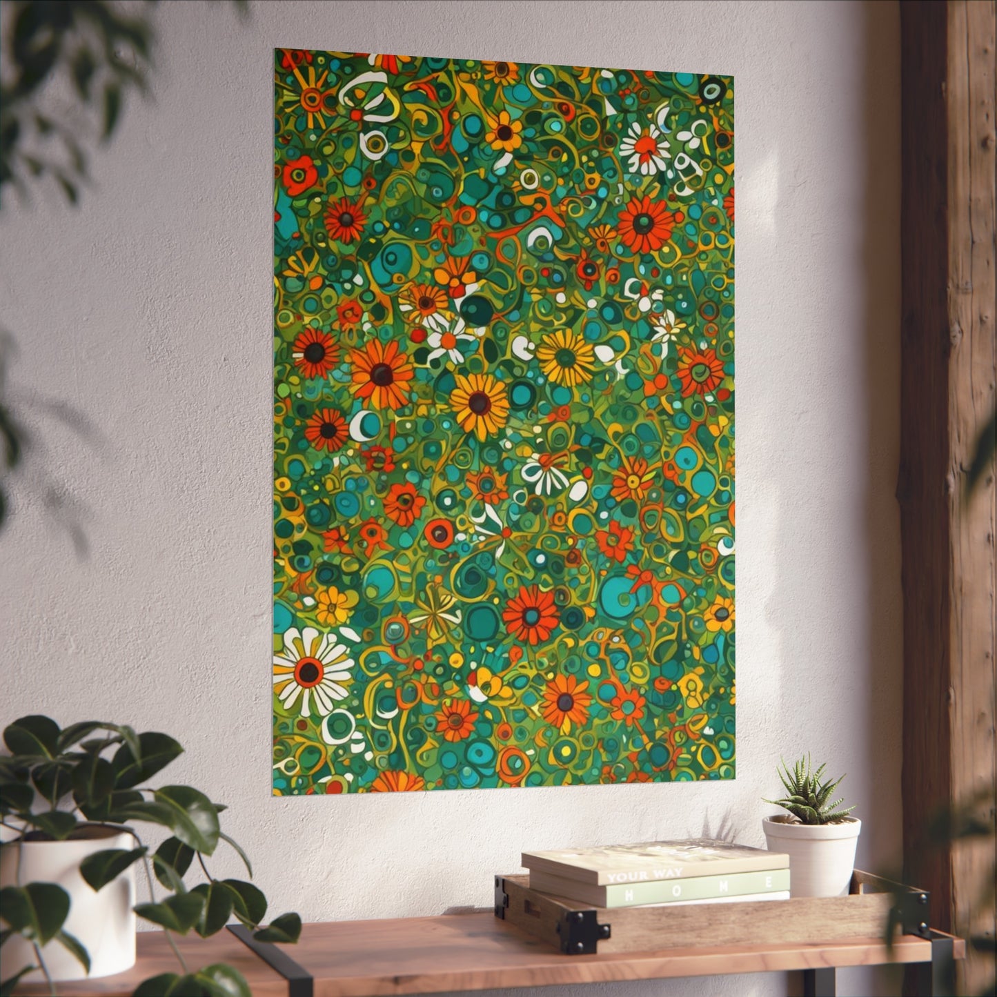 Vibrant Floral Glicée Poster. Various sizes.