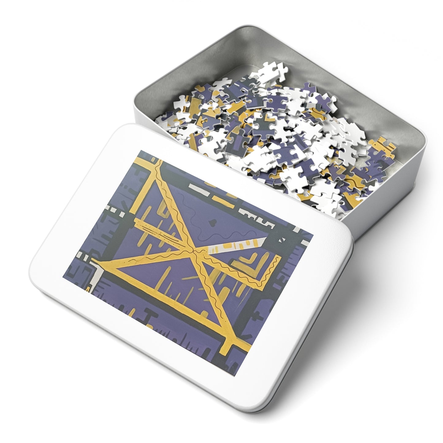 Purple Heart Jigsaw Puzzle with Tin.