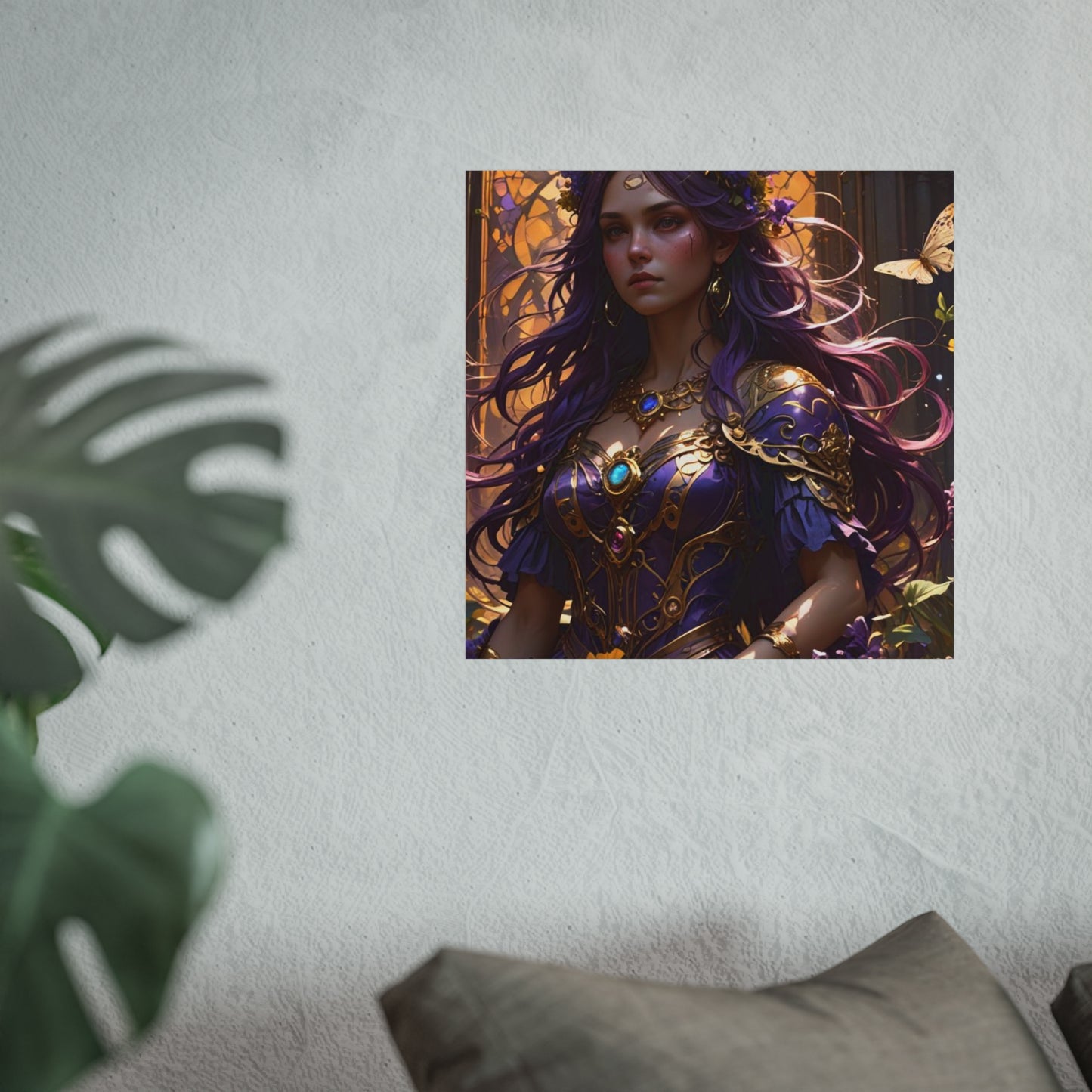 Fantasy Purple Lady Fine Art Poster
