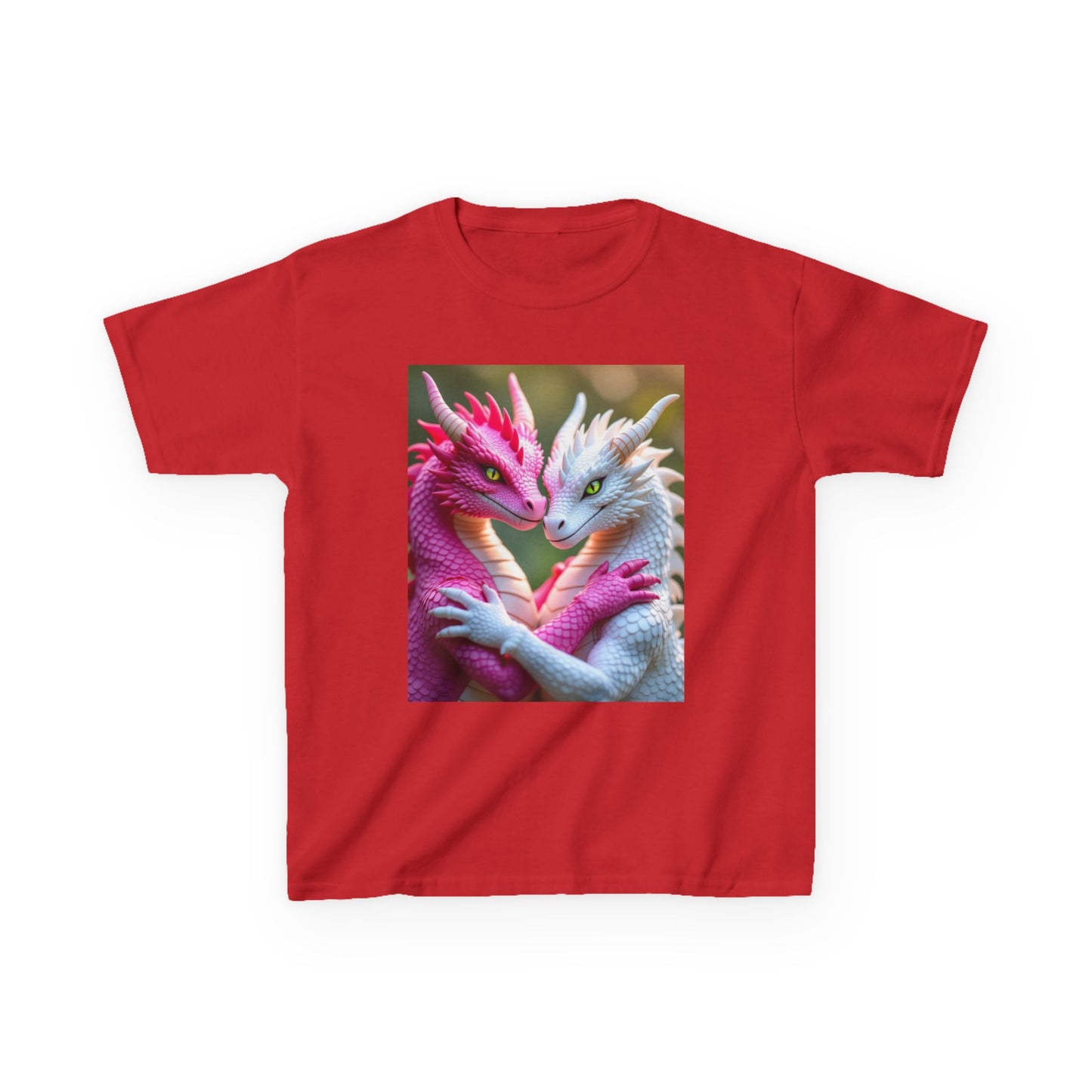 Pink & White Dragons. Fantasy kids T-shirts Kids.