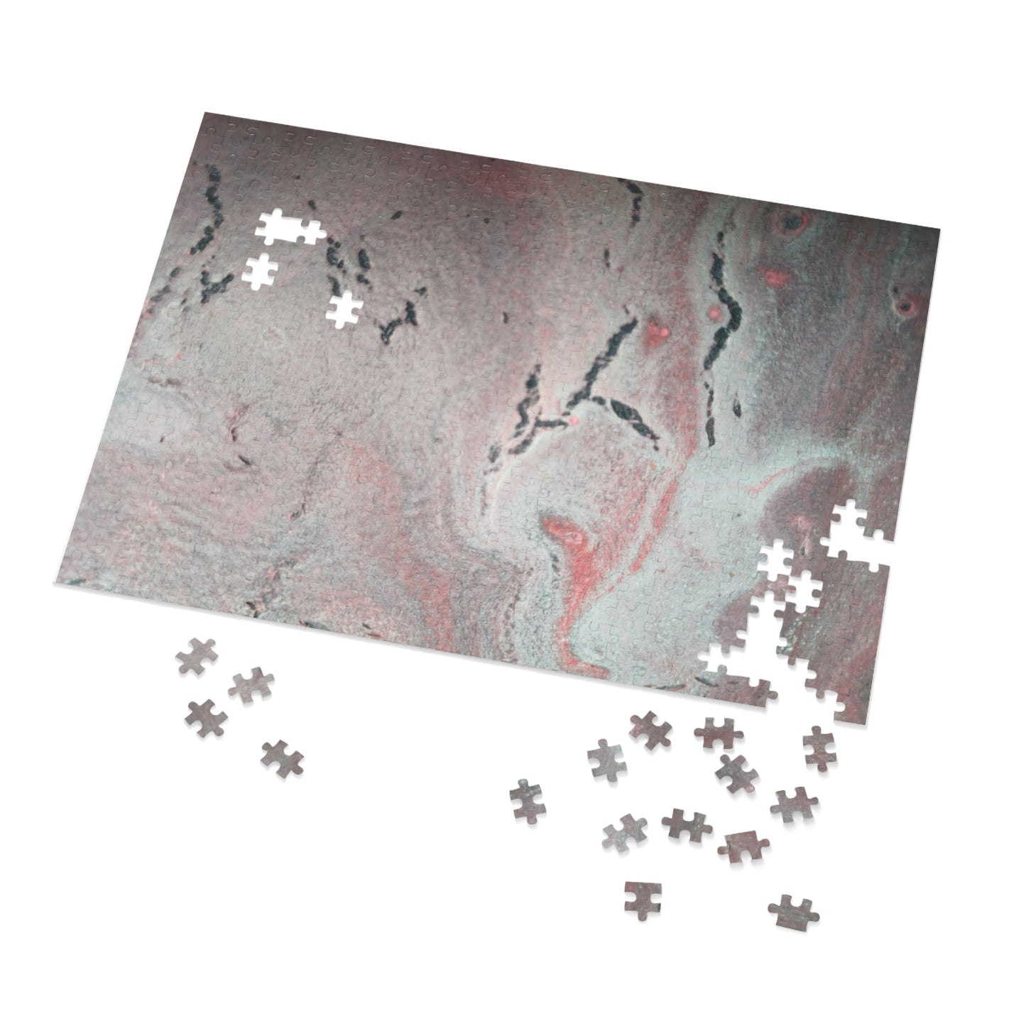 Abstract Pink & Grey Jigsaw Puzzle with Tin, 6 variants upto 2000 pieces.