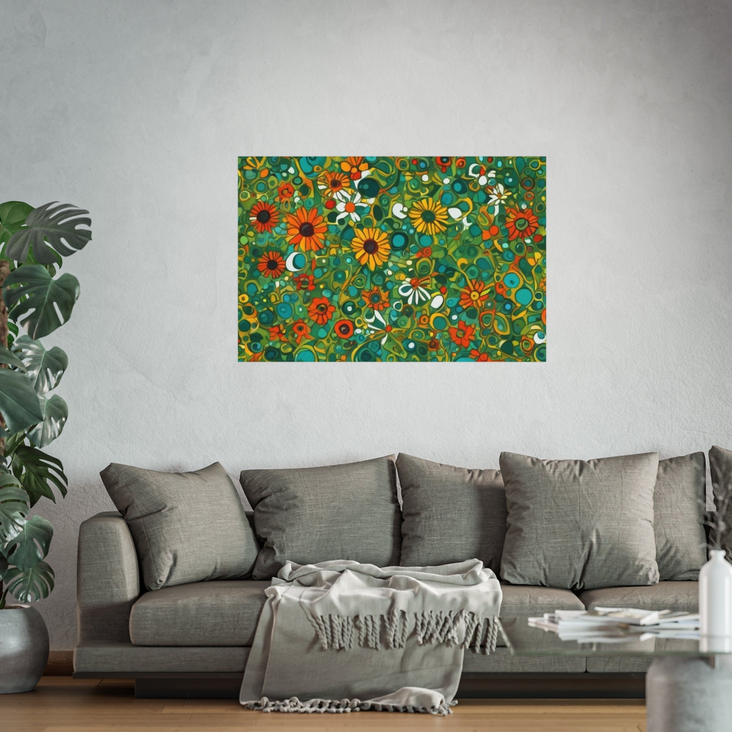Vibrant Floral Glicée Poster. Various sizes.