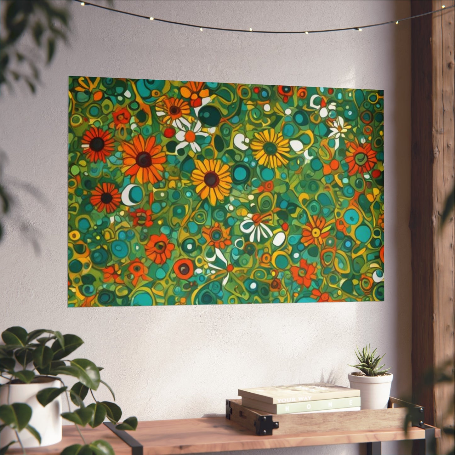 Vibrant Floral Glicée Poster. Various sizes.