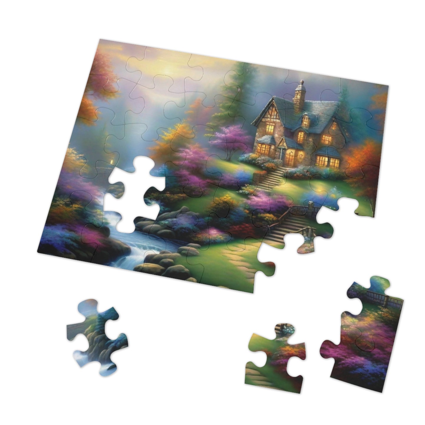 Cozy Rustic cabin puzzle with Tin