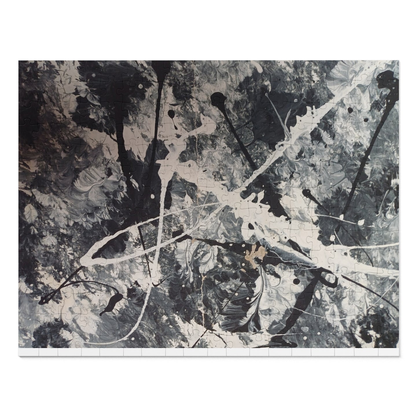 Abstract Black & White Jigsaw Puzzle with Tin. 6 variants upto 2000 pieces.