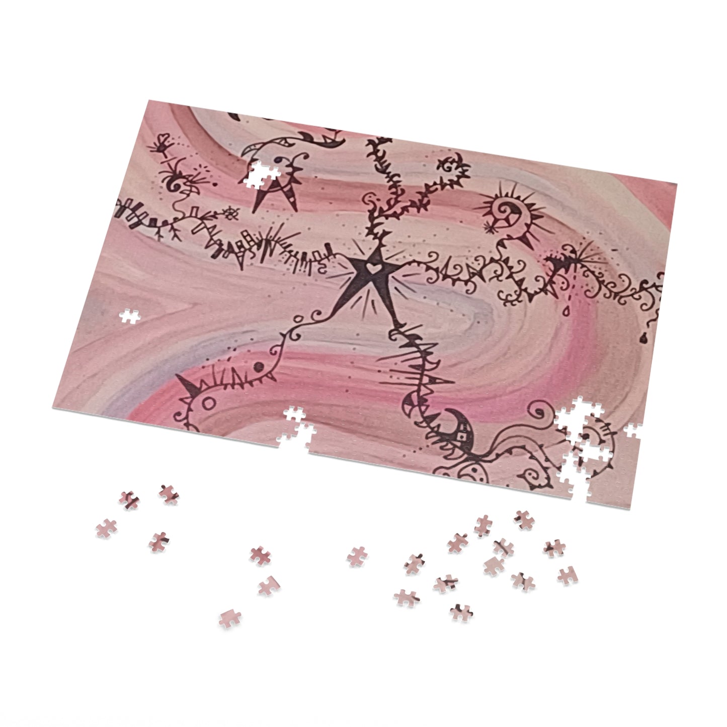 THEN YOU GROW UP.  30 - 2000 pieces Puzzle, Pink  Abstract Art