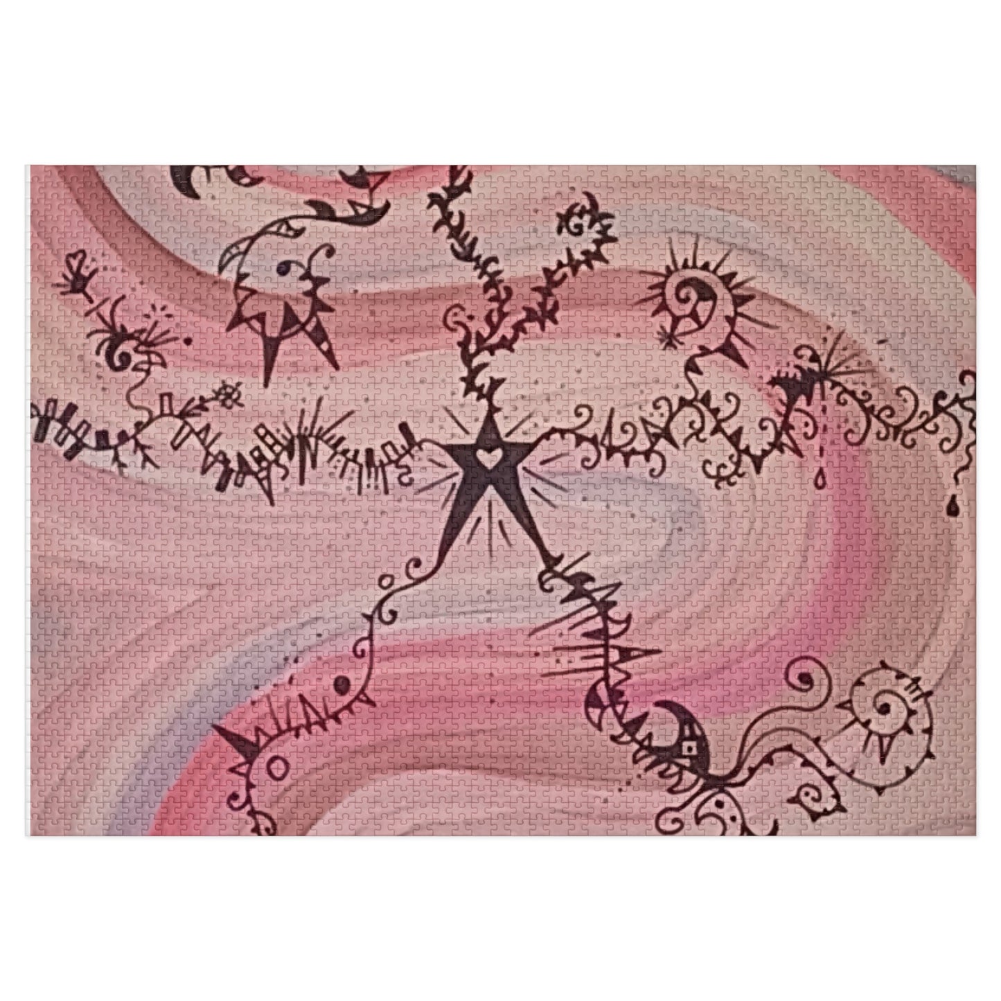 THEN YOU GROW UP.  30 - 2000 pieces Puzzle, Pink  Abstract Art