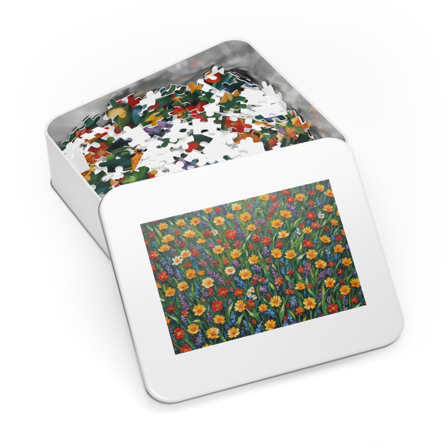 In Bloom Jigsaw Puzzle with Tin.