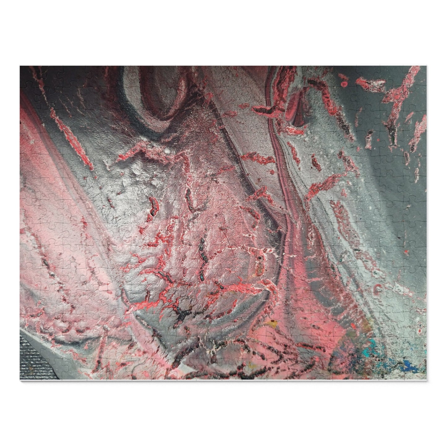 Abstract Pink Splash Jigsaw Puzzle with tin. 6 variants upto 2000 pieces.