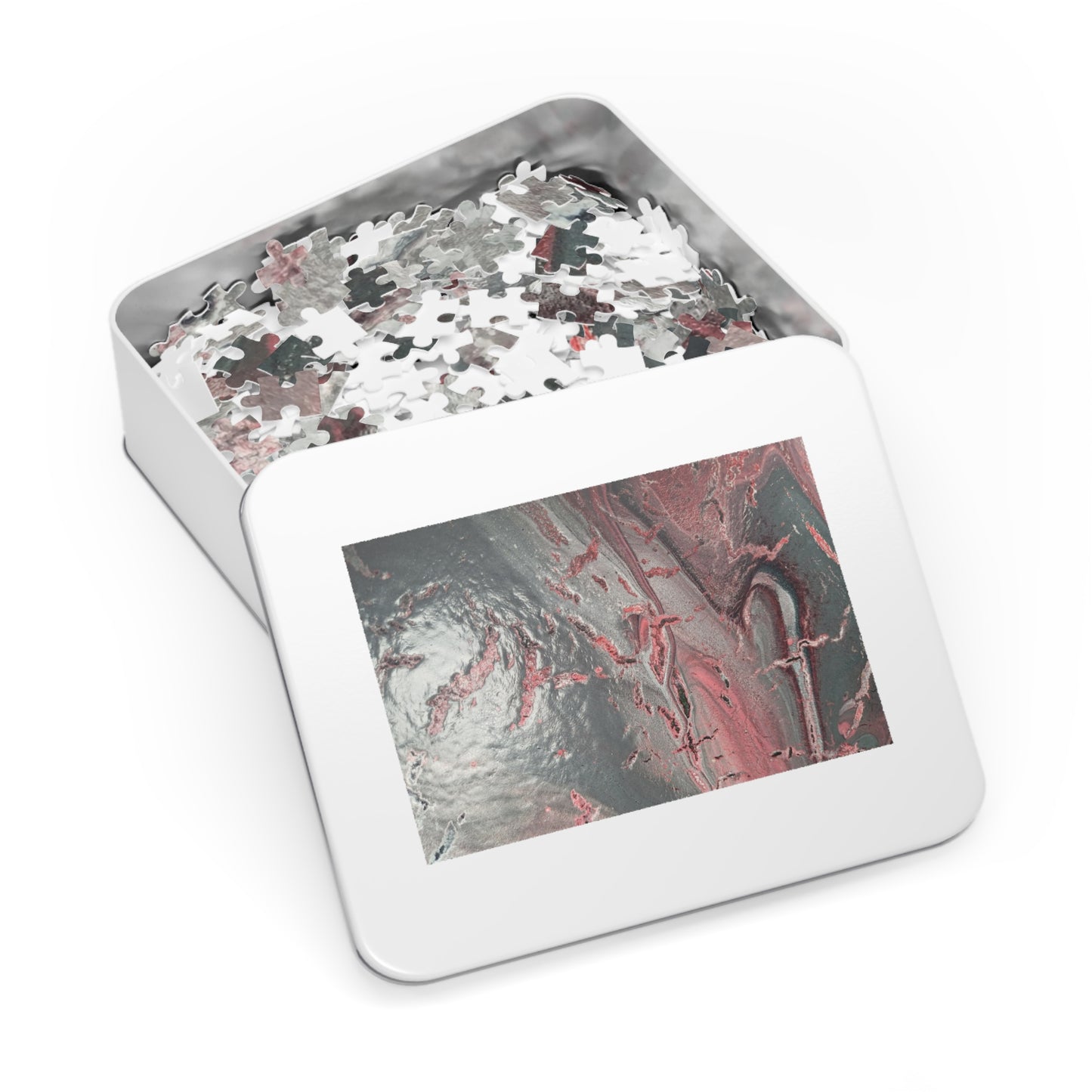 Elegant Grey & Pink Jigsaw Puzzle with Tin - Upto 2000 pieces