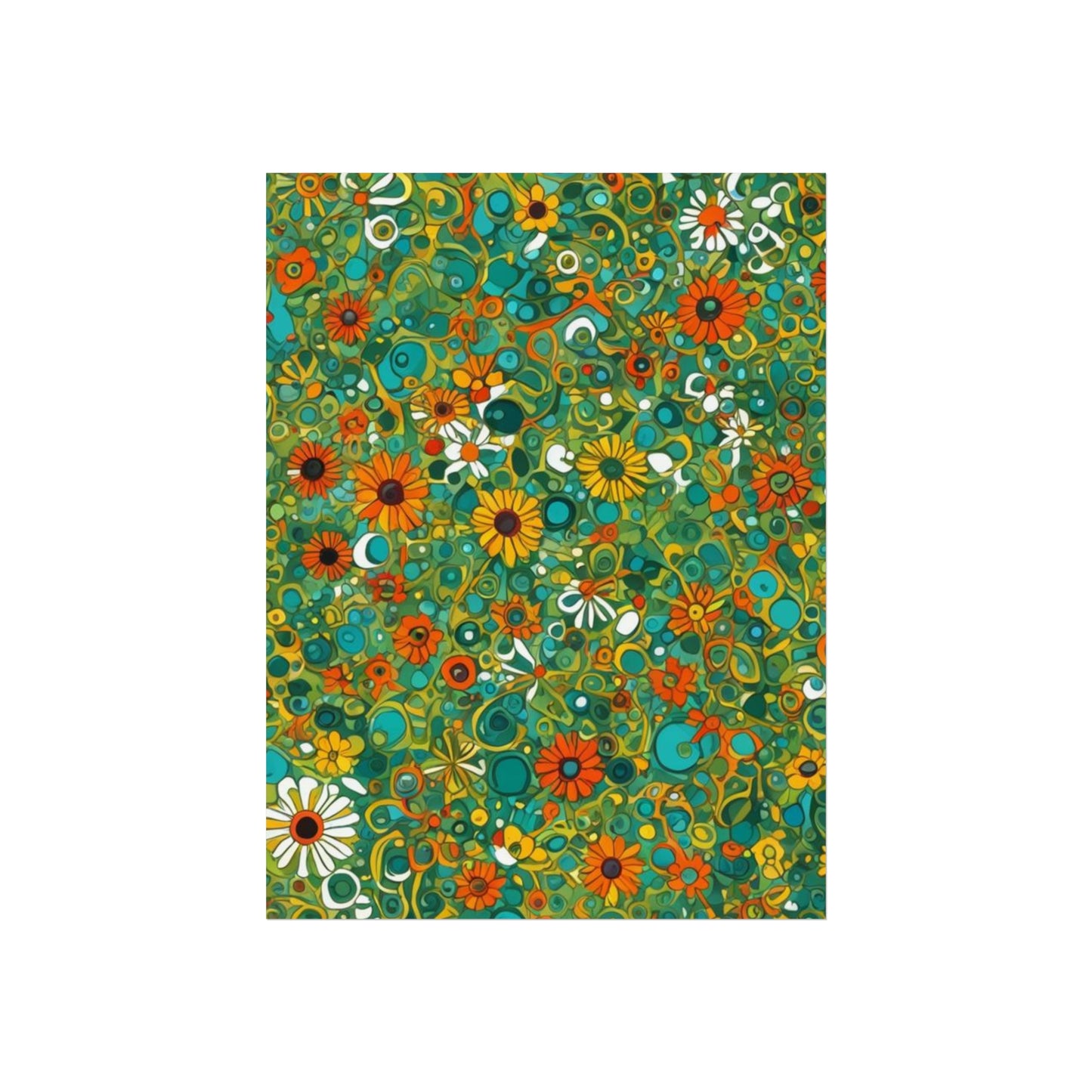 Vibrant Floral Glicée Poster. Various sizes.