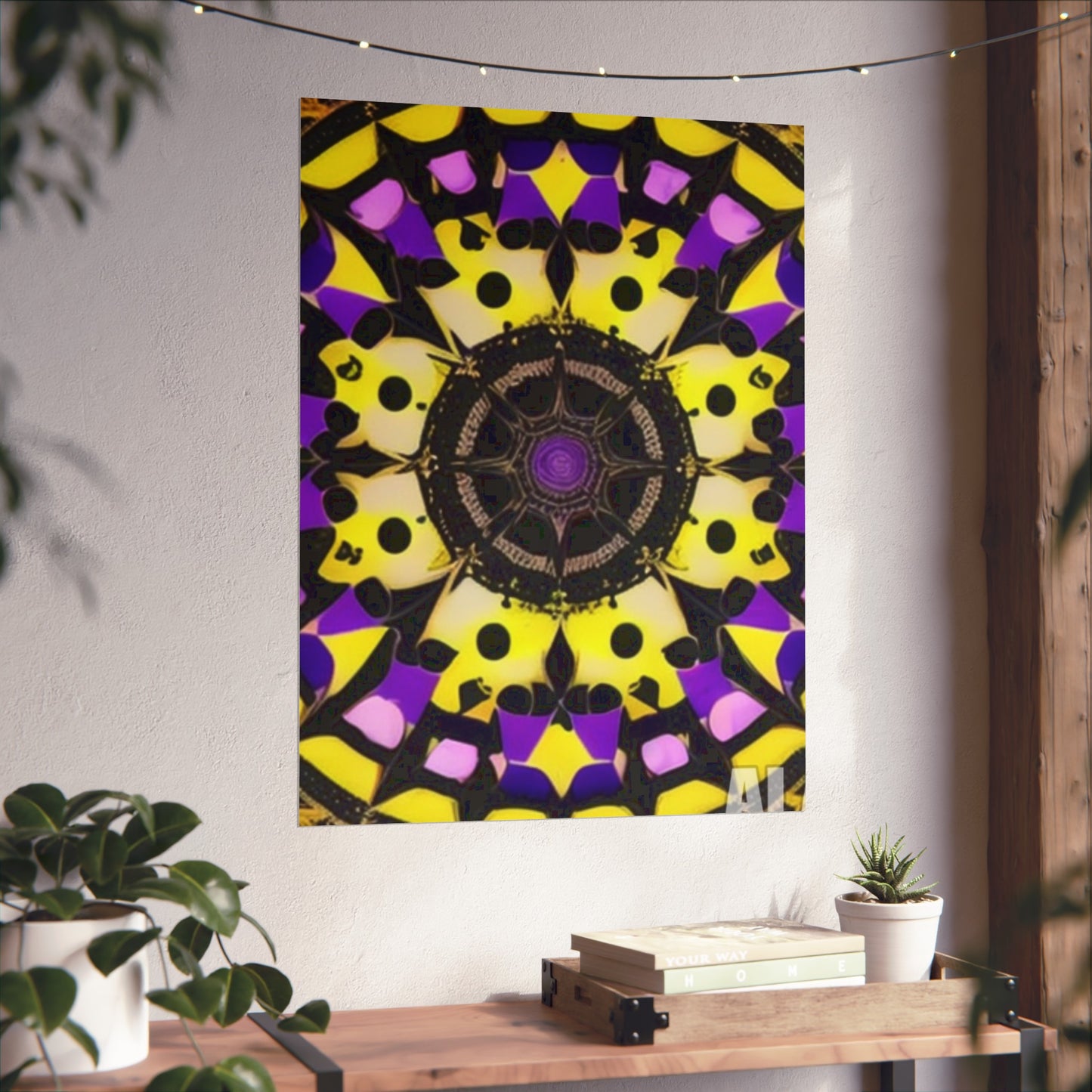 Vibrant Mandala Glicée Poster.
