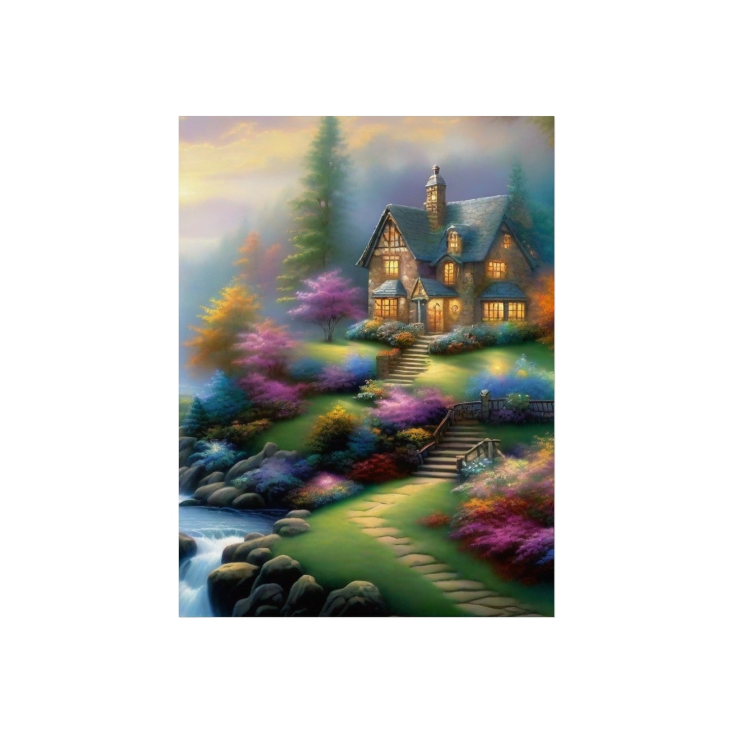 Cozy Rustic Cabin Glicée Poster