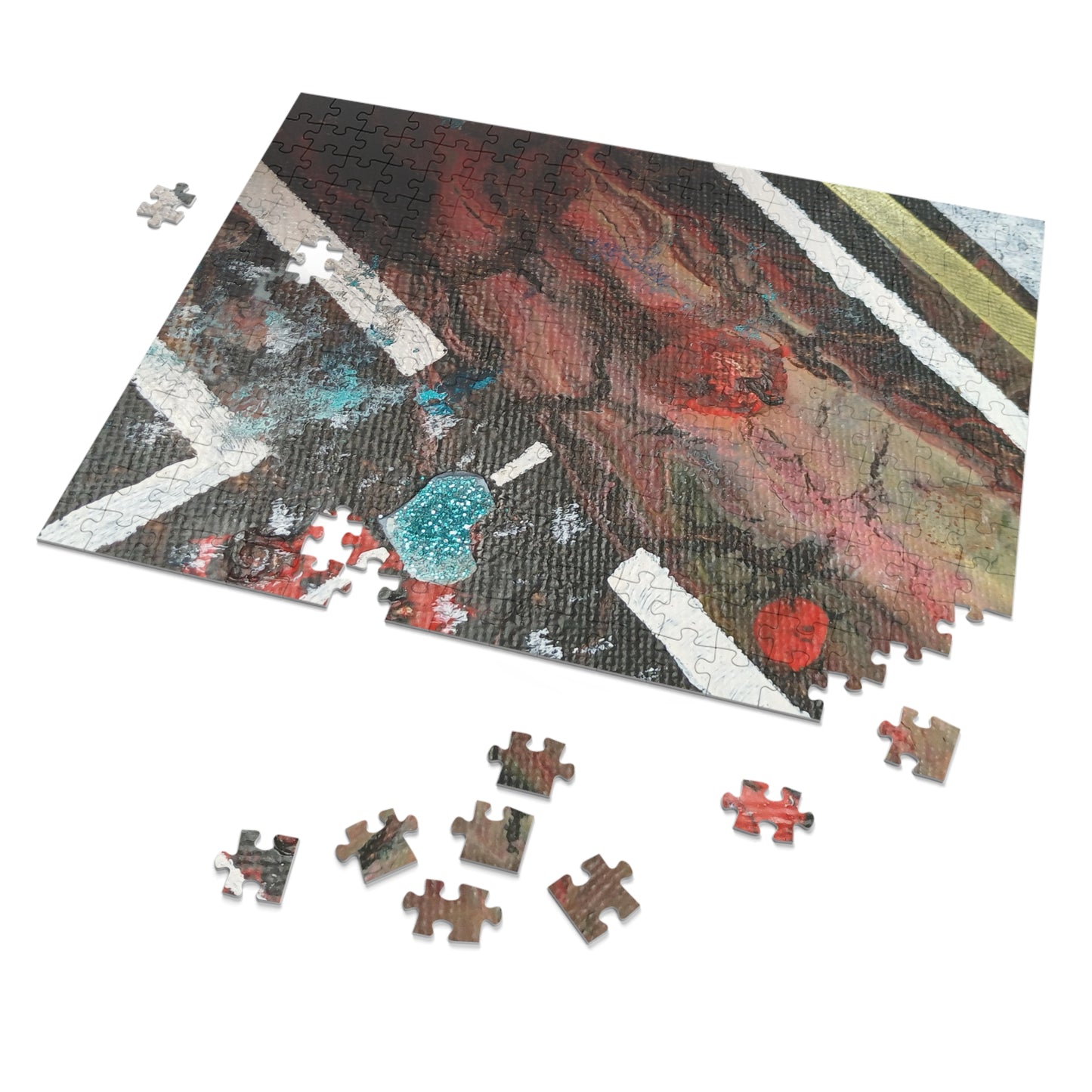 A2 Abstract Jigsaw Puzzle with Tin, 6 variants upto 2000 pieces.