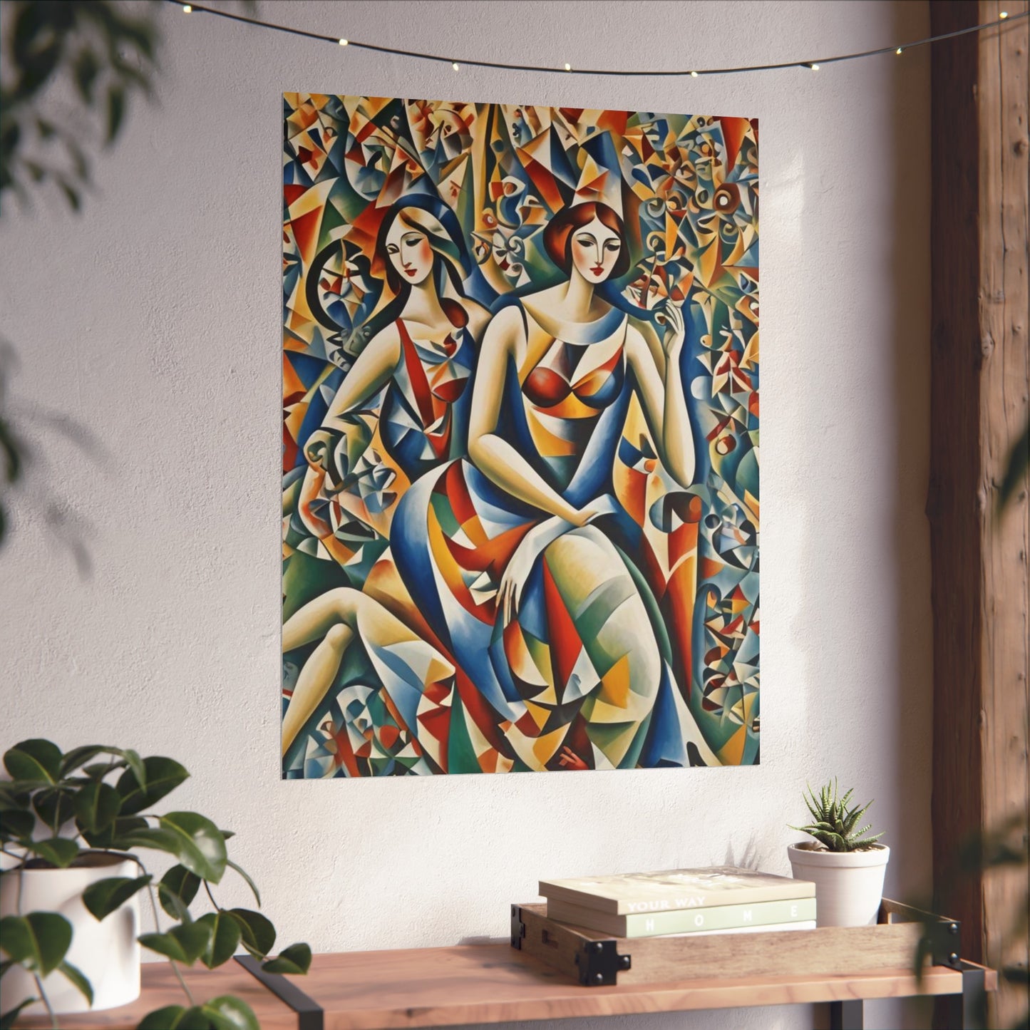 Cubiod 2 ladies Glicée Poster various sizes.