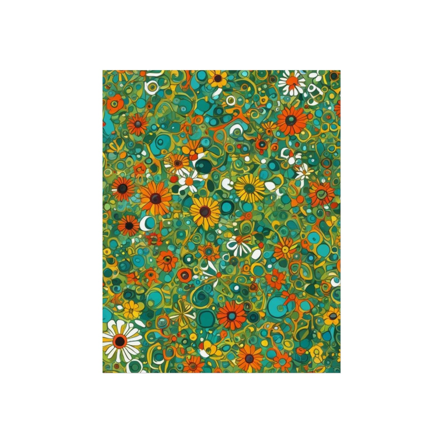 Vibrant Floral Glicée Poster. Various sizes.
