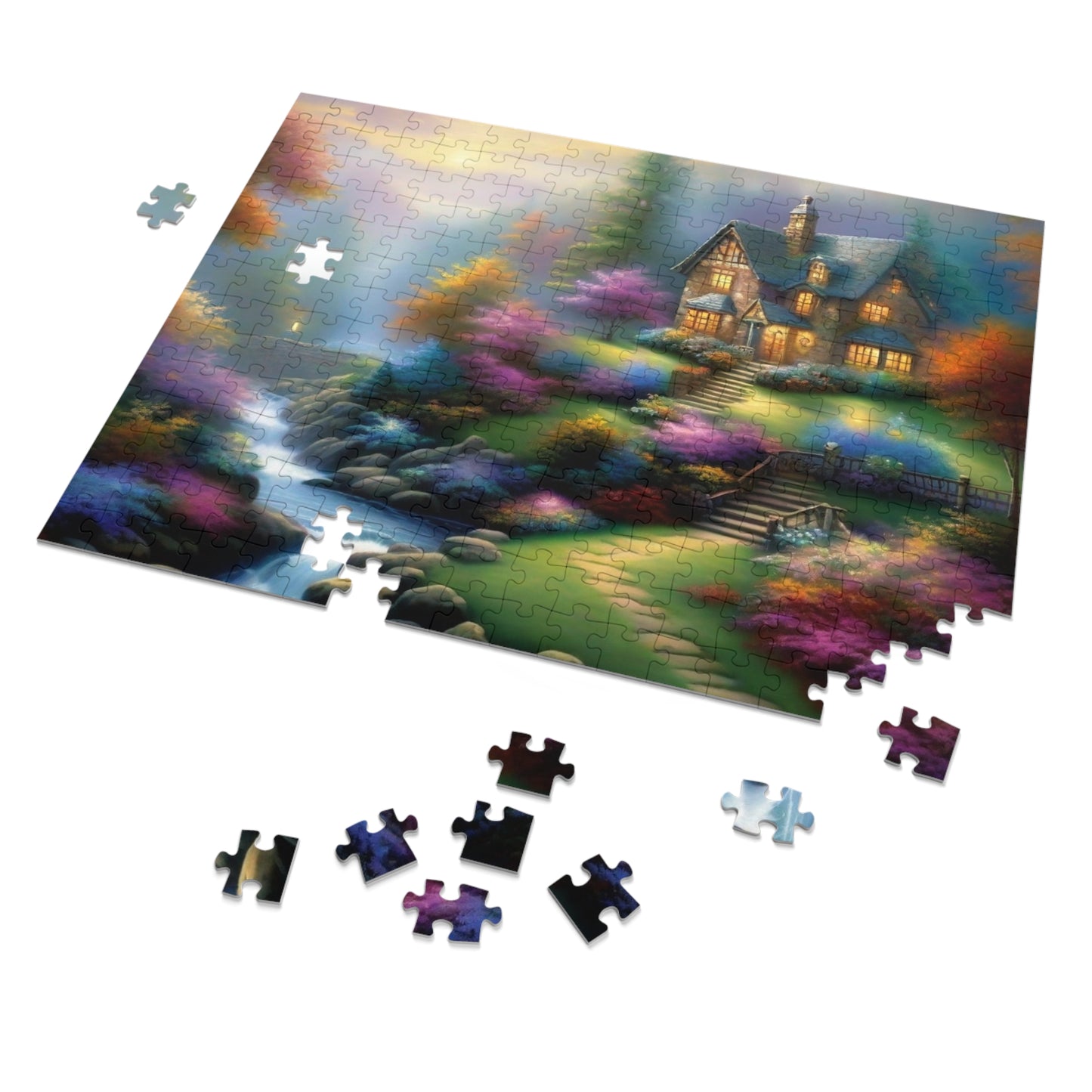 Cozy Rustic cabin puzzle with Tin