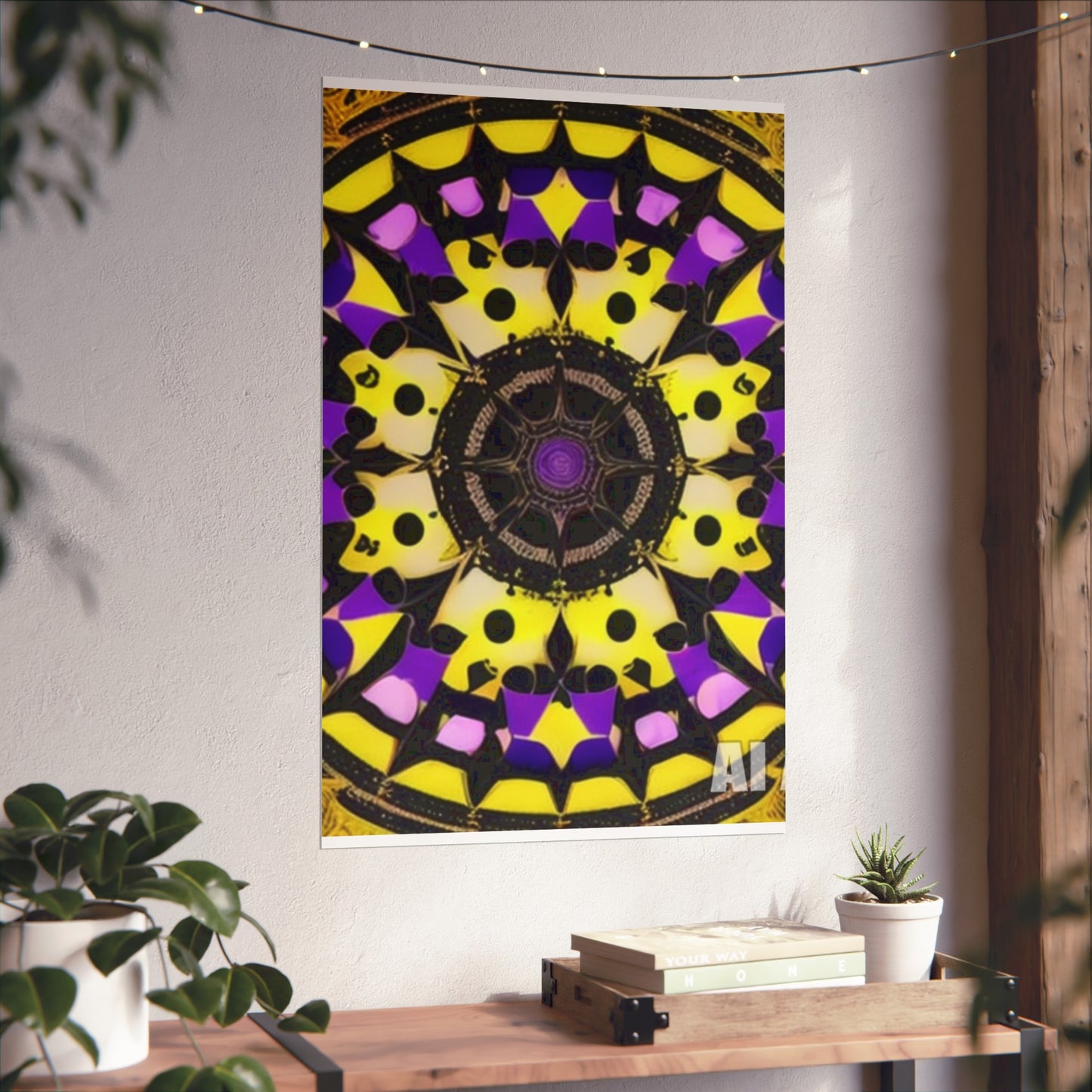 Vibrant Mandala Glicée Poster.