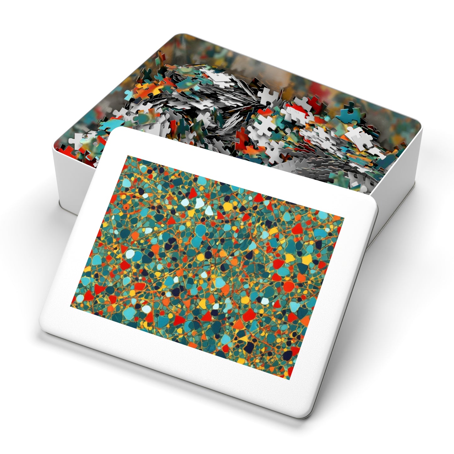 Jigsaw Puzzle with Tin