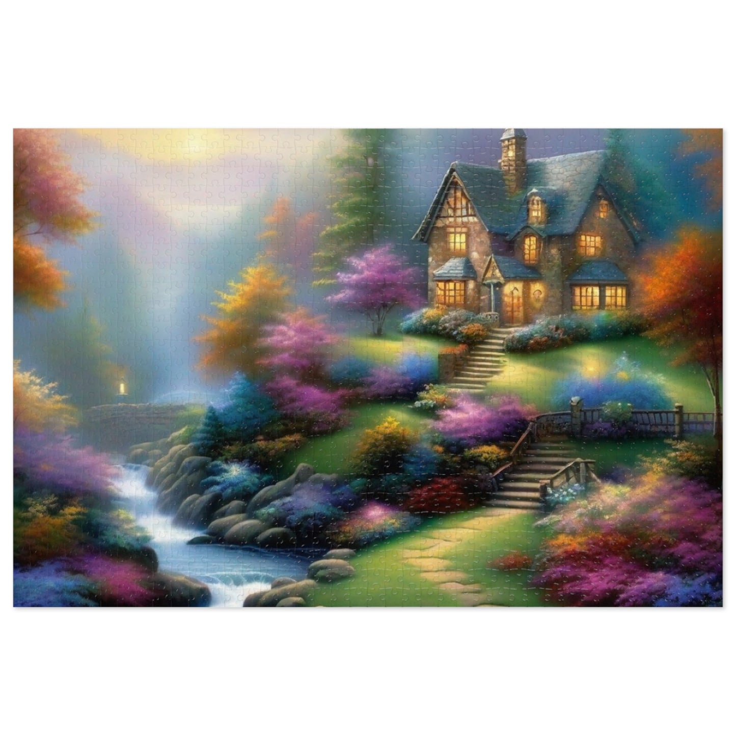 Cozy Rustic cabin puzzle with Tin