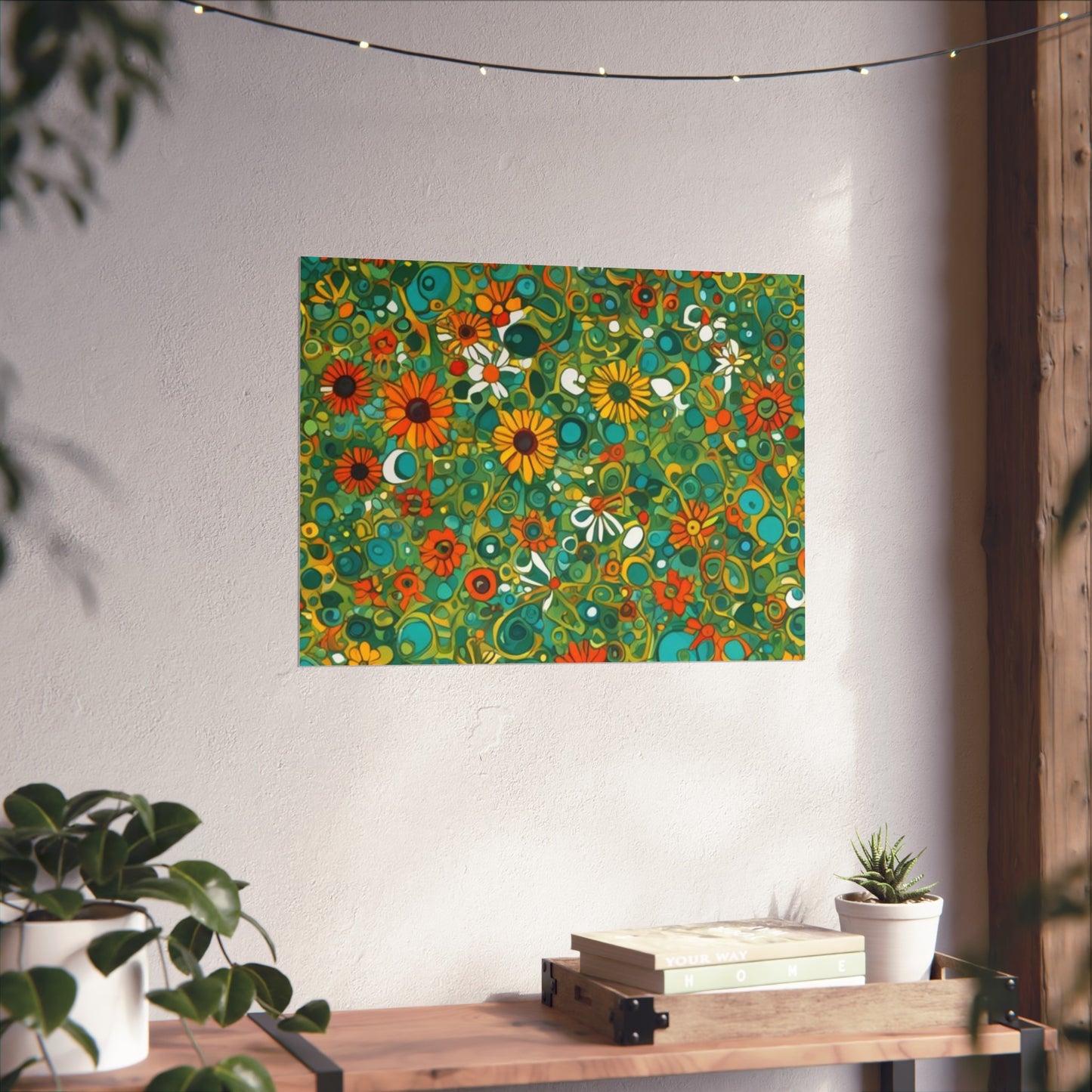 Vibrant Floral Glicée Poster. Various sizes.