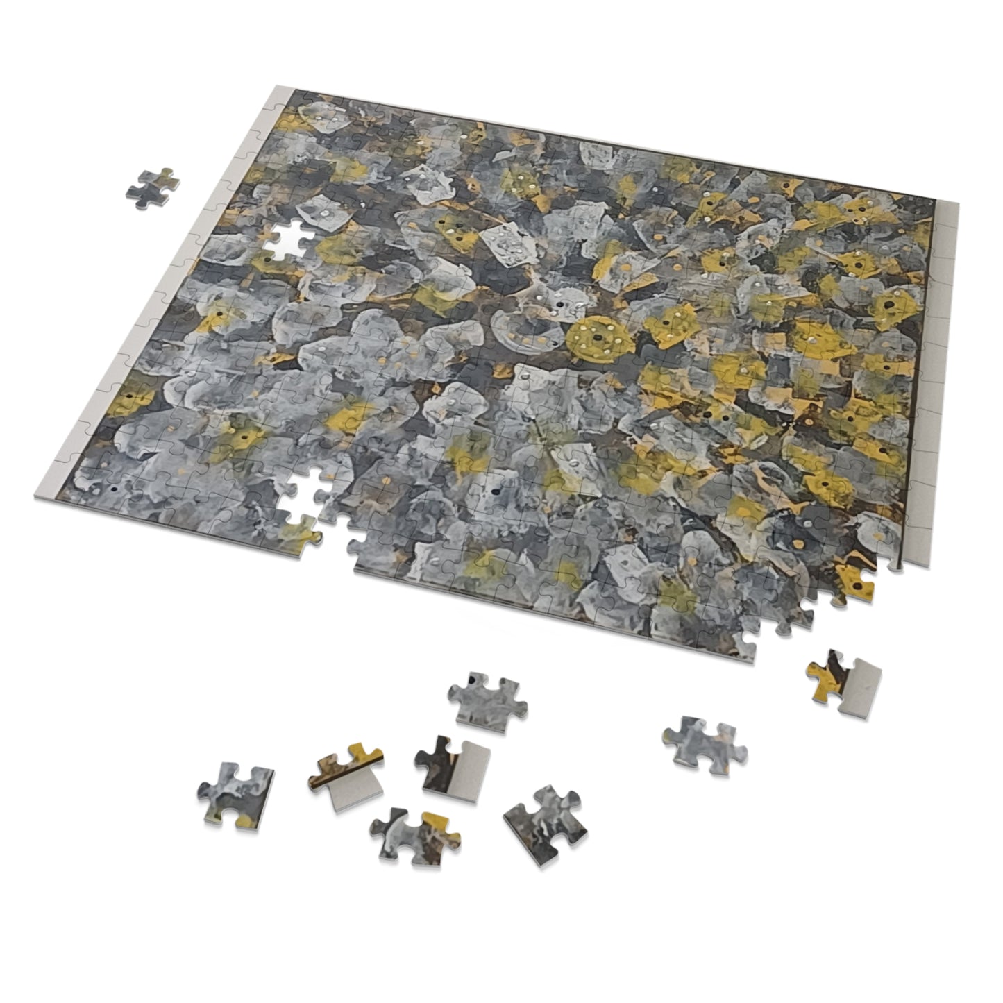 YELLOW  30 - 2000 piece Abstract Puzzle with Tin.