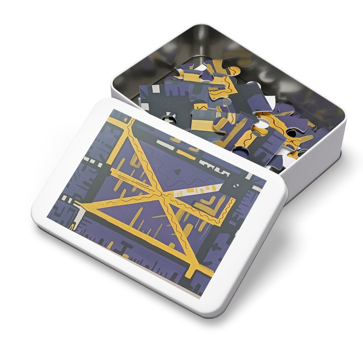 Purple Heart Jigsaw Puzzle with Tin.