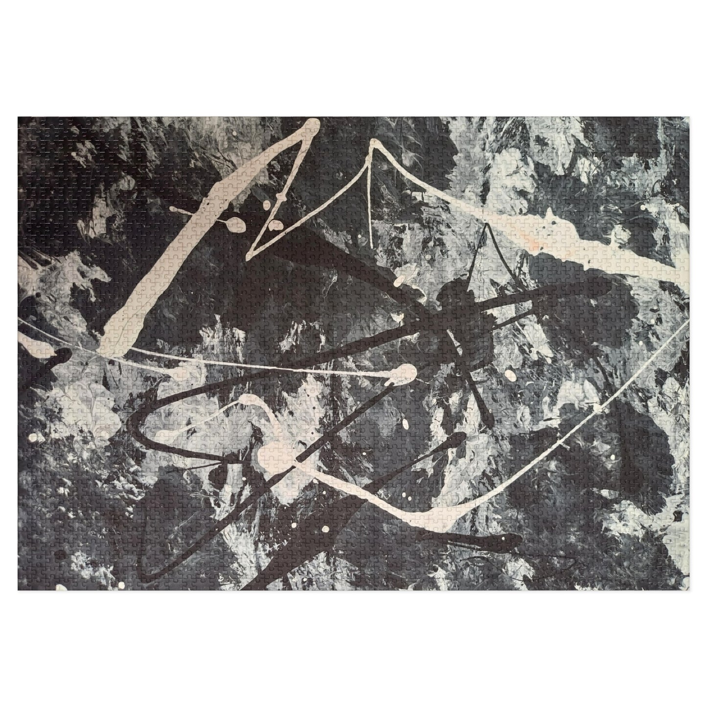 Abstract Black & White Jigsaw Puzzle with Tin - Upto 2000 pieces