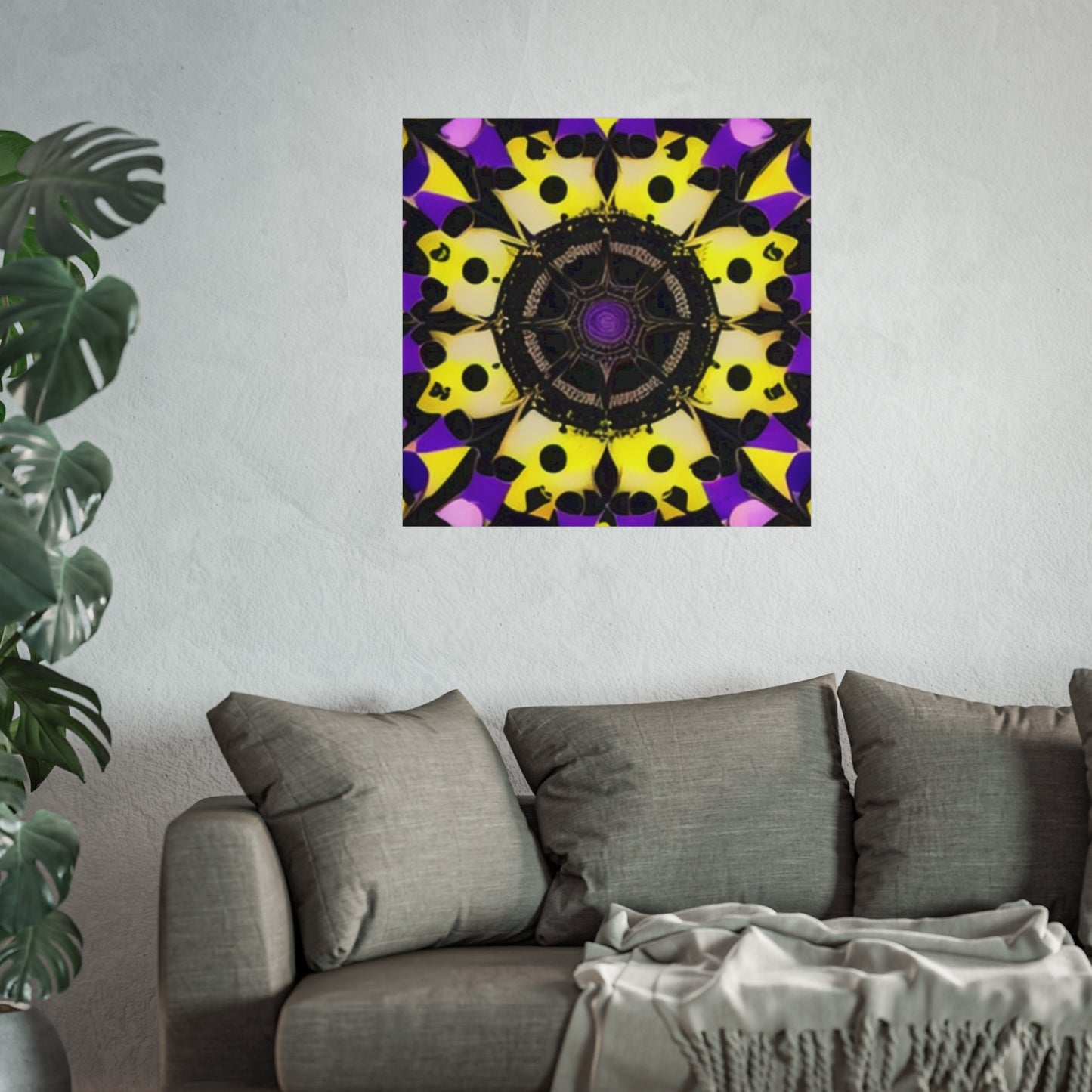 Vibrant Mandala Glicée Poster.