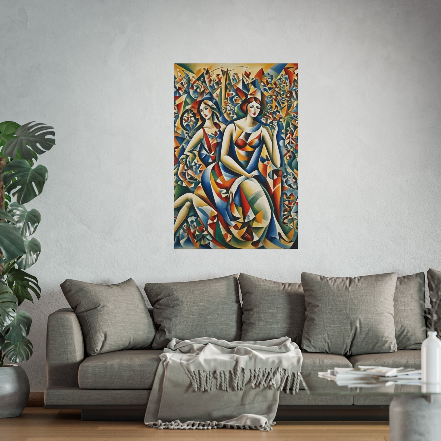 Cubiod 2 ladies Glicée Poster various sizes.