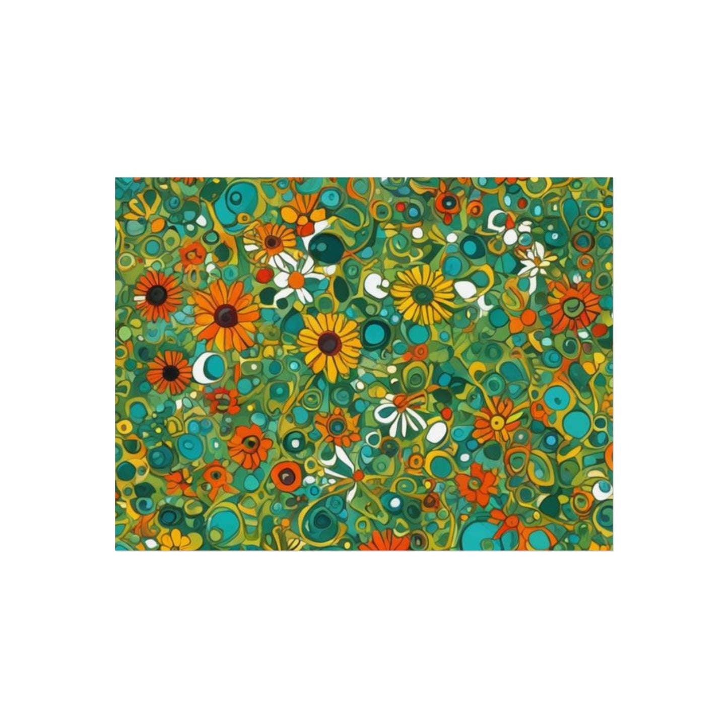 Vibrant Floral Glicée Poster. Various sizes.