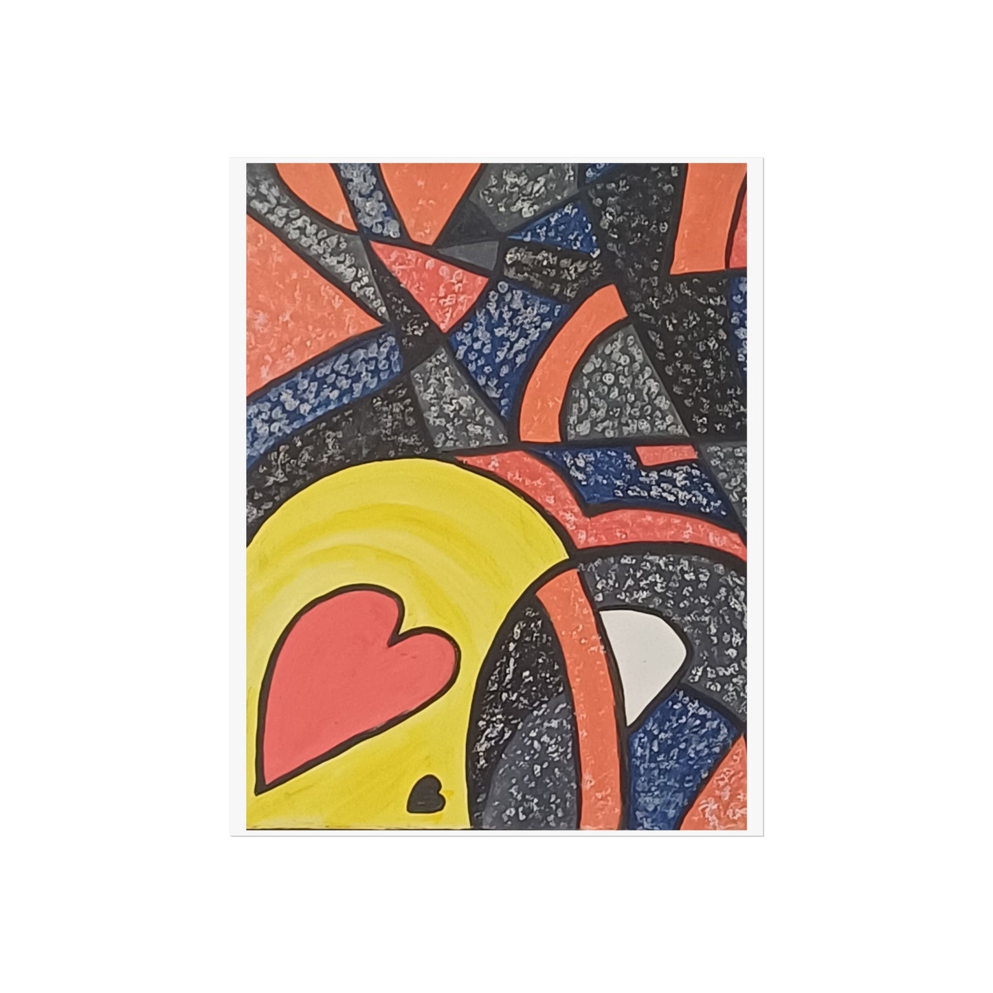 2 HEARTS. Vibrant Abstract Fine Art Print