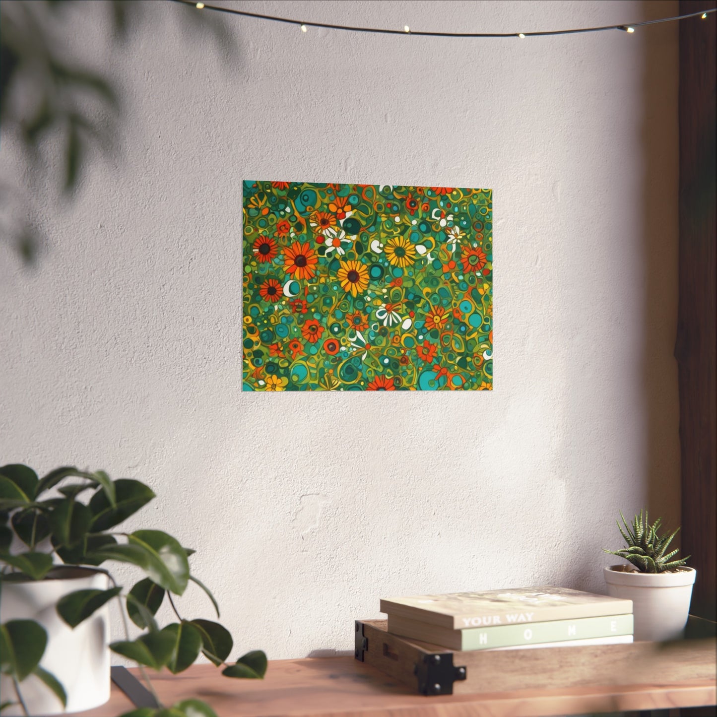 Vibrant Floral Glicée Poster. Various sizes.