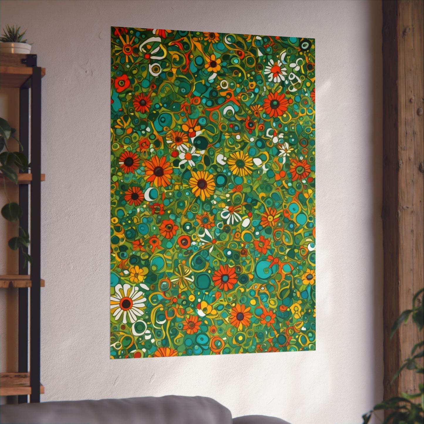 Vibrant Floral Glicée Poster. Various sizes.