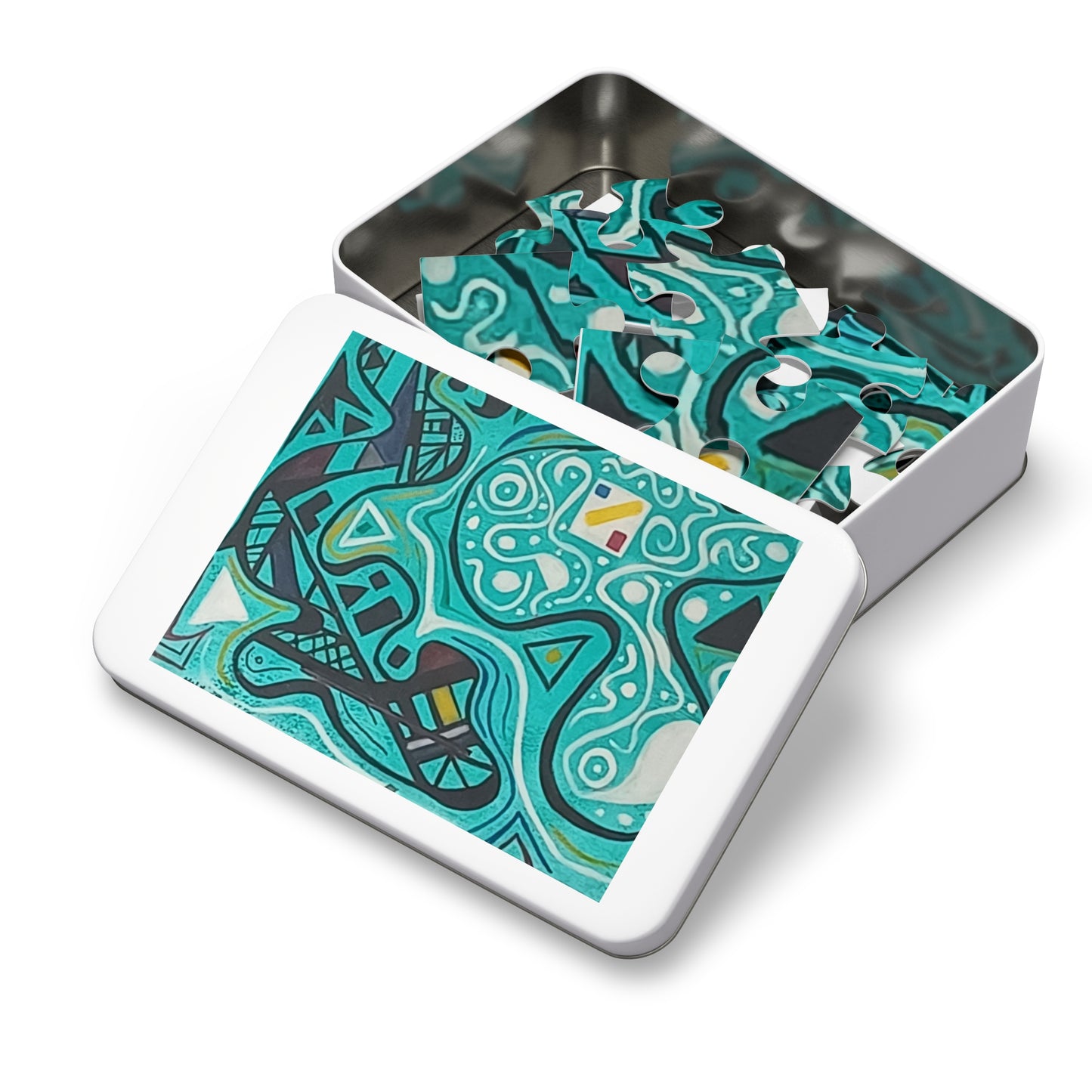 5.   Upto 2000 piece Abstract Jigsaw Puzzle with Tin