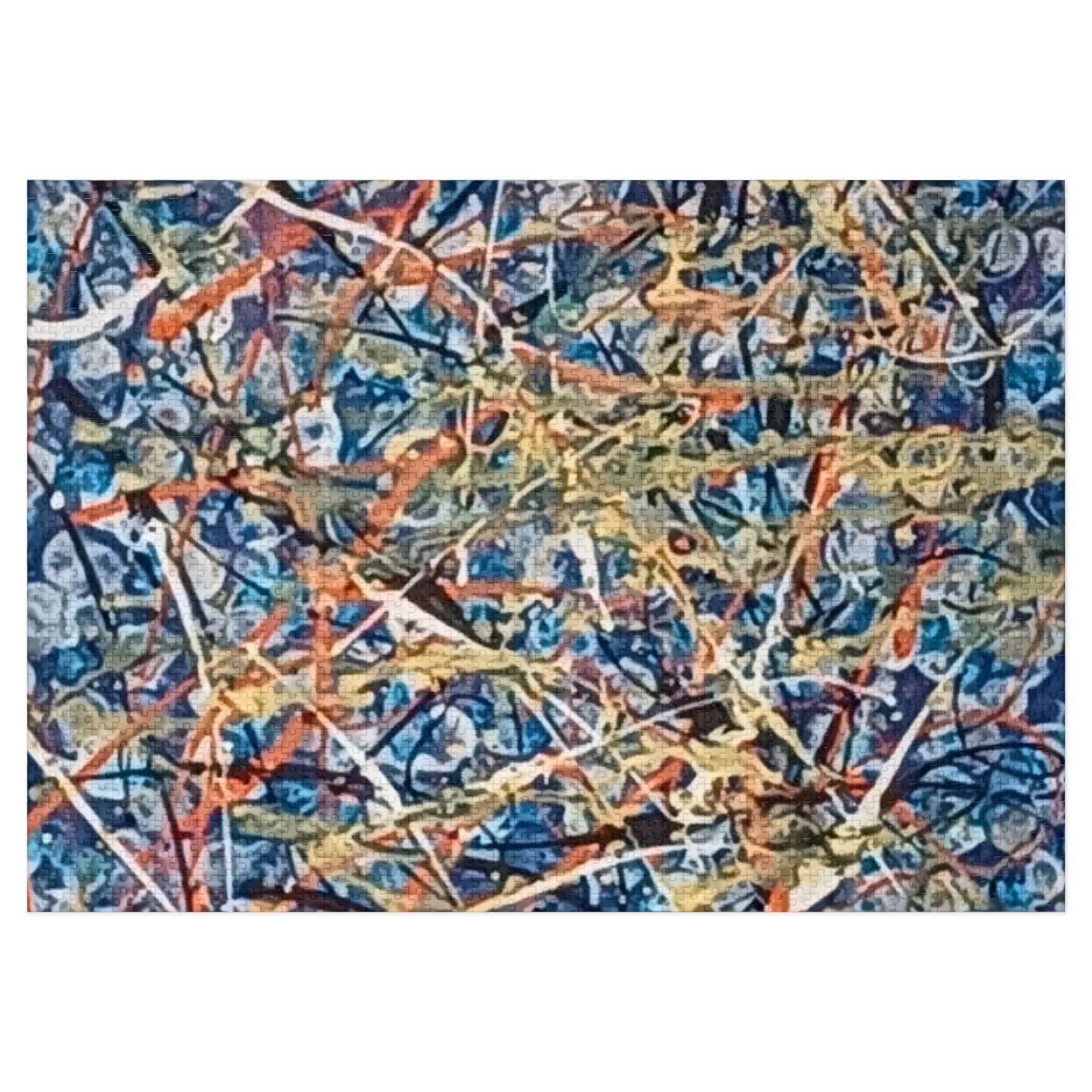 Blue Blitz Abstract Art Jigsaw Puzzle 30 - 2000 pieces