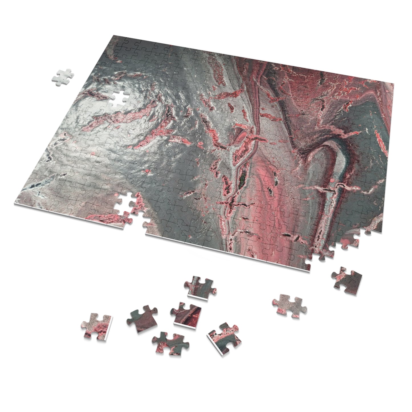 Elegant Grey & Pink Jigsaw Puzzle with Tin - Upto 2000 pieces