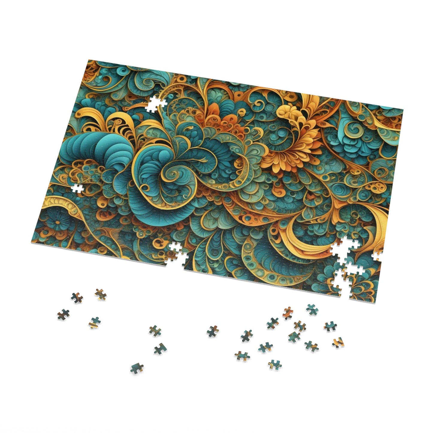 Vibrant Swirl 30 - 2000 piece Jigsaw Puzzle with Tin