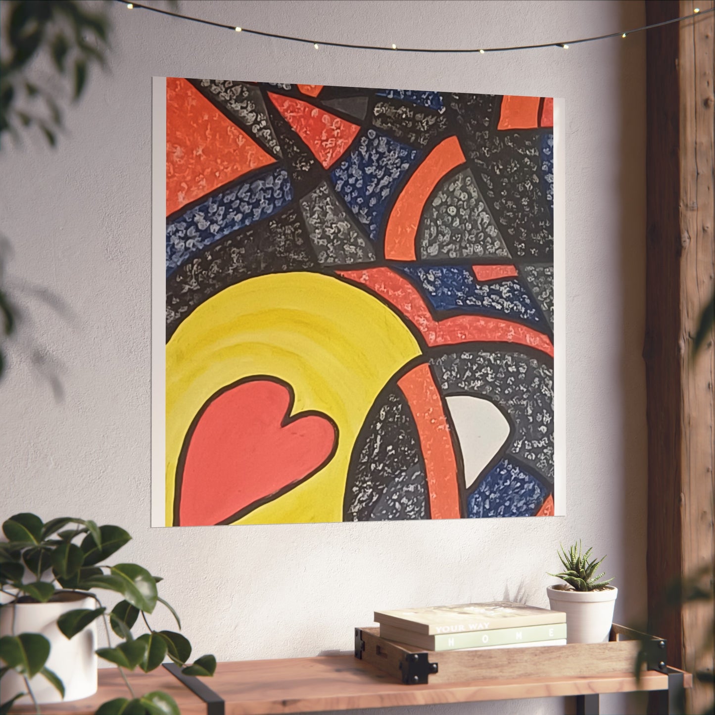 2 HEARTS. Vibrant Abstract Fine Art Print