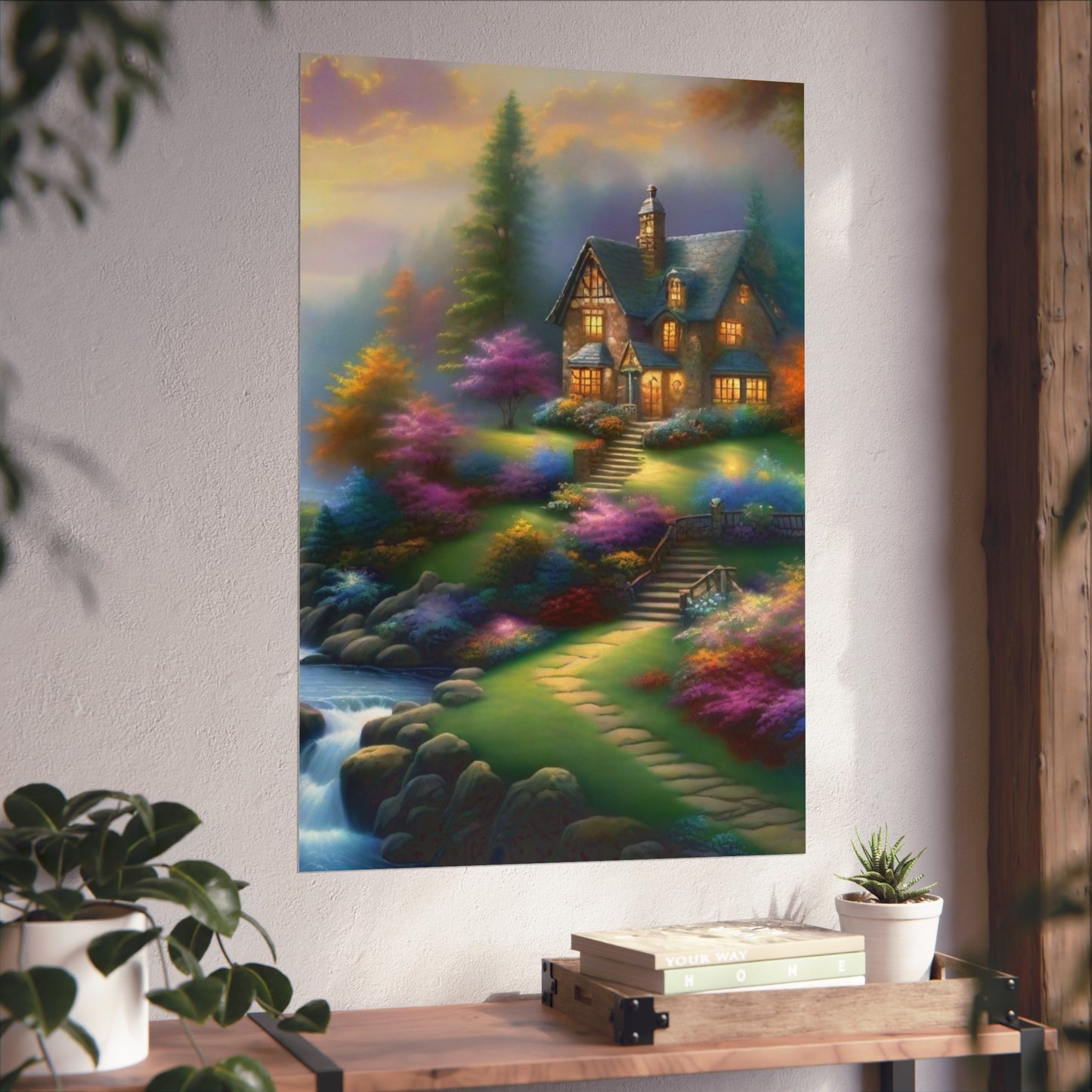 Cozy Rustic Cabin Glicée Poster