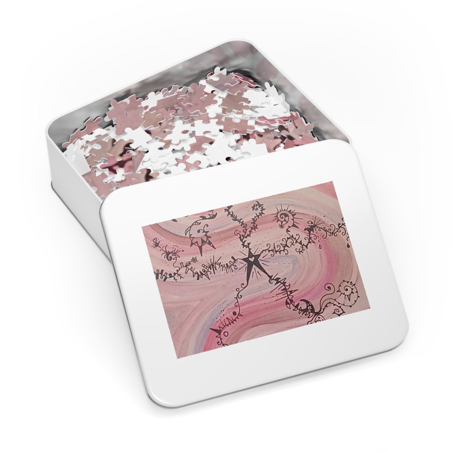 THEN YOU GROW UP.  30 - 2000 pieces Puzzle, Pink  Abstract Art