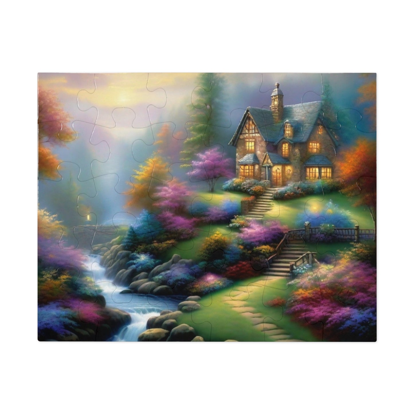 Cozy Rustic cabin puzzle with Tin