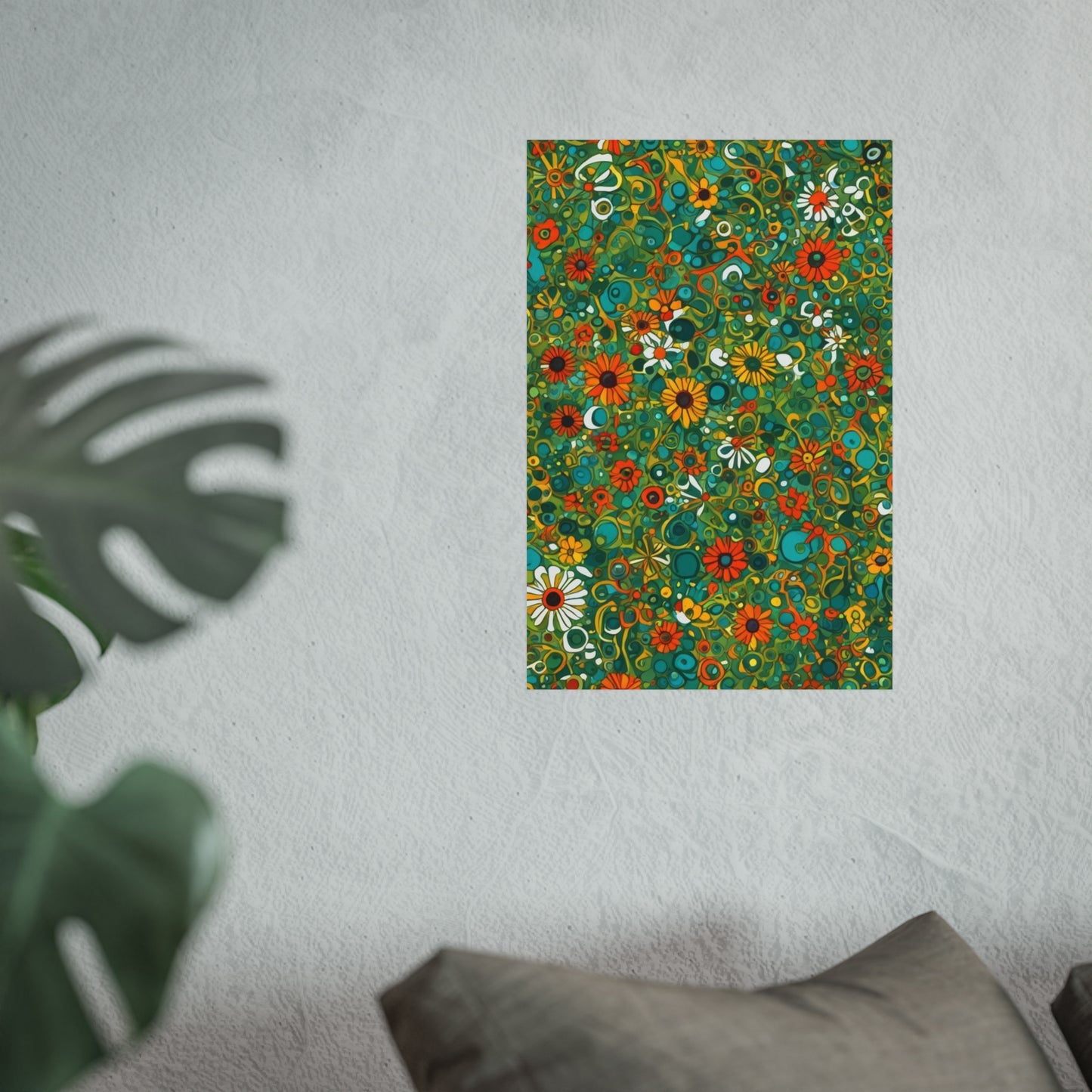 Vibrant Floral Glicée Poster. Various sizes.