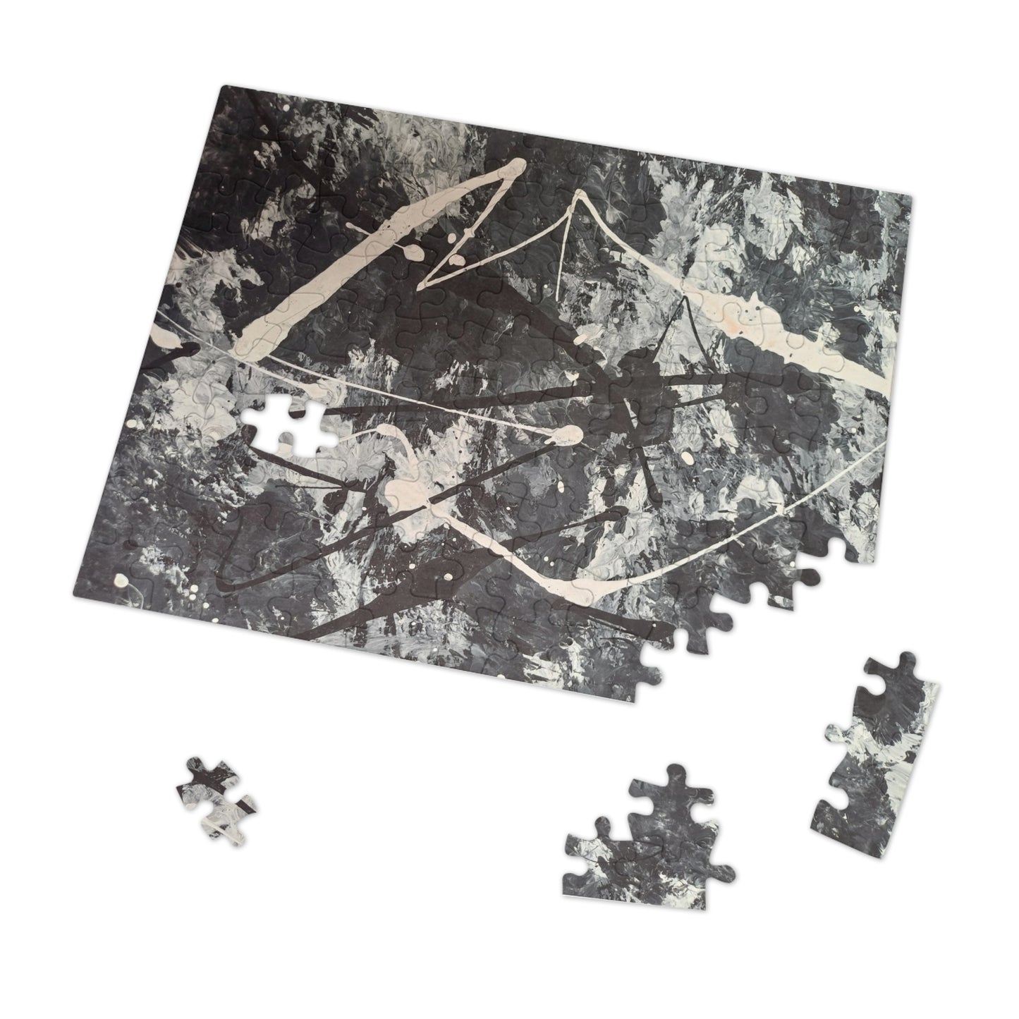Abstract Black & White Jigsaw Puzzle with Tin - Upto 2000 pieces