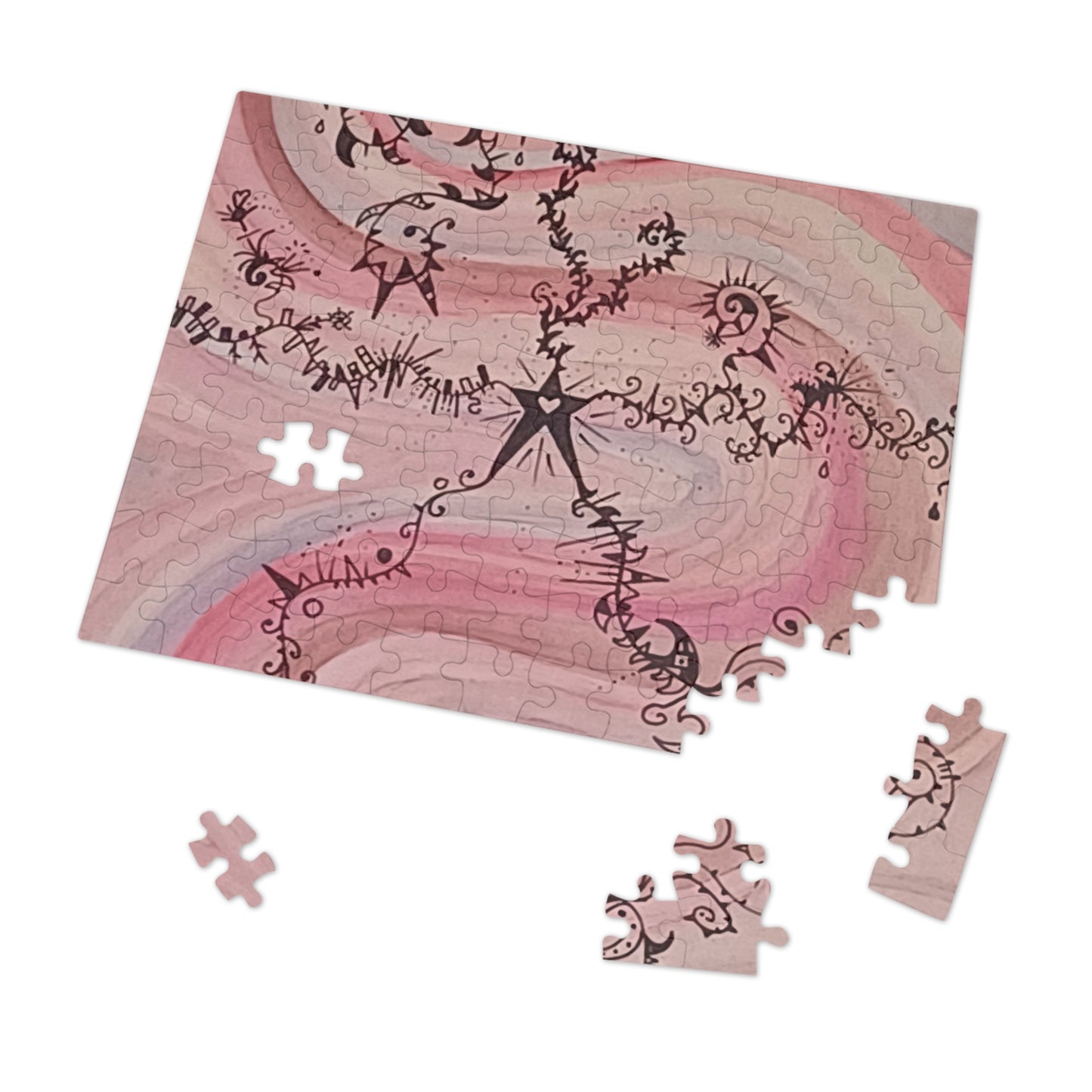 THEN YOU GROW UP.  30 - 2000 pieces Puzzle, Pink  Abstract Art