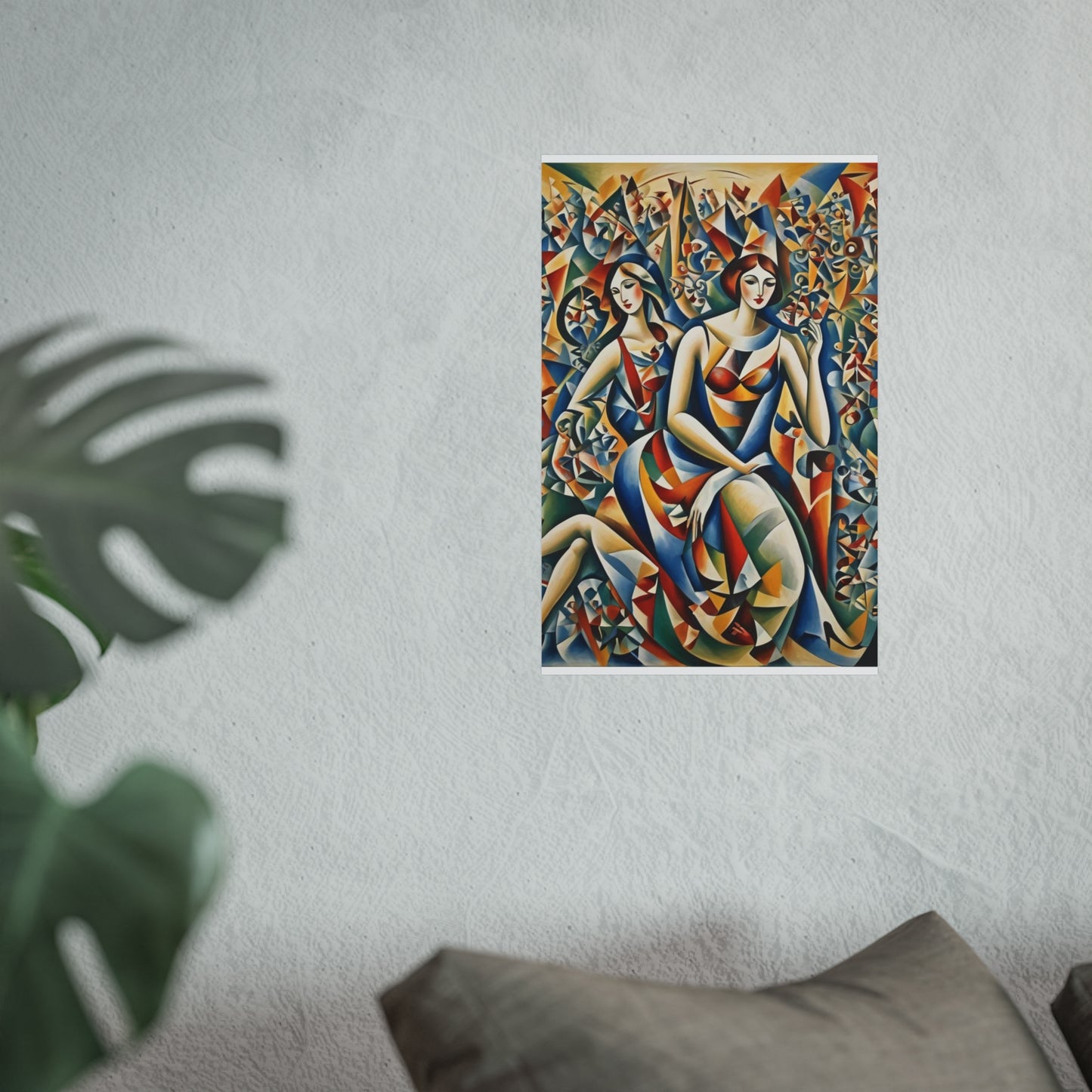 Cubiod 2 ladies Glicée Poster various sizes.